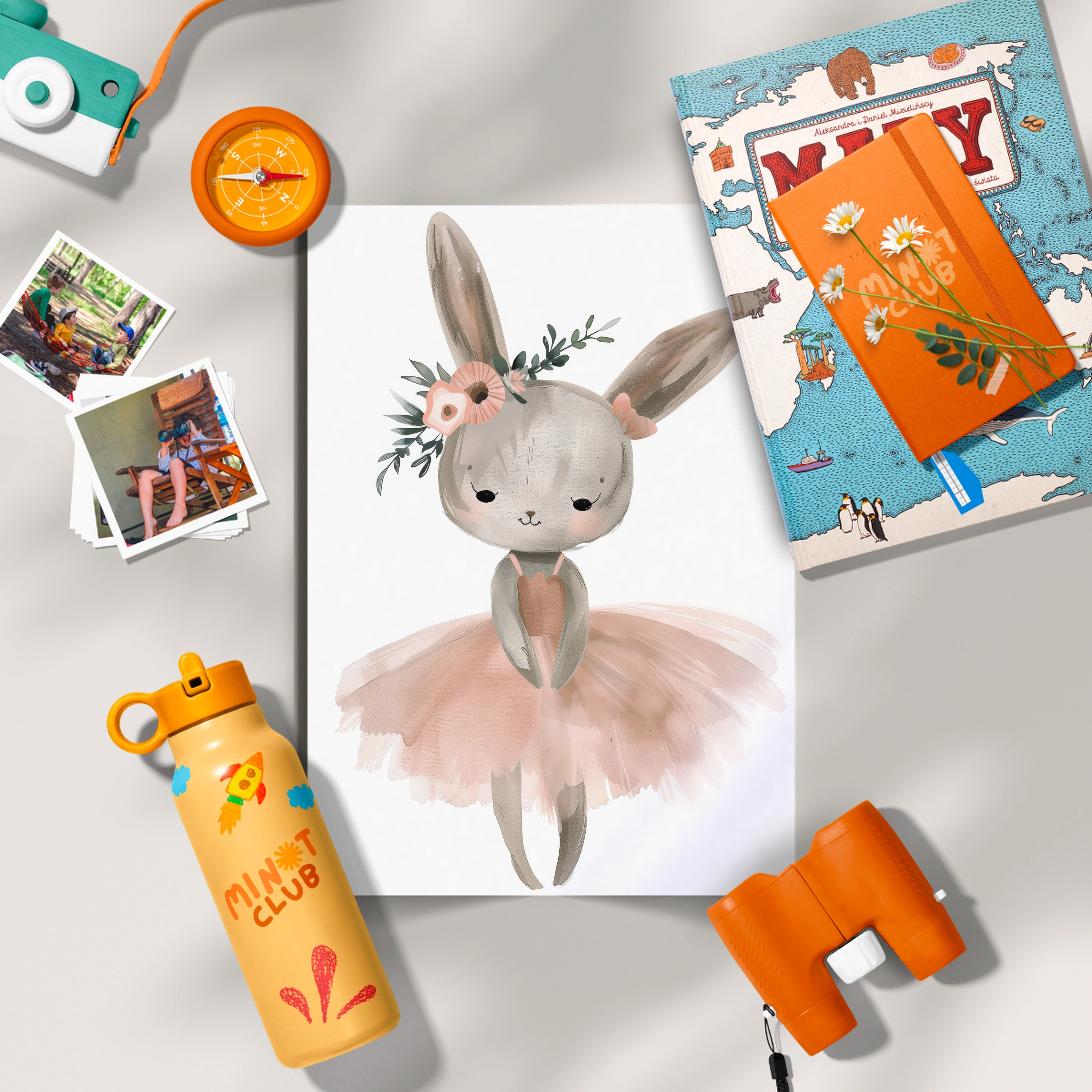Bunny Ballerina Nursery Print
