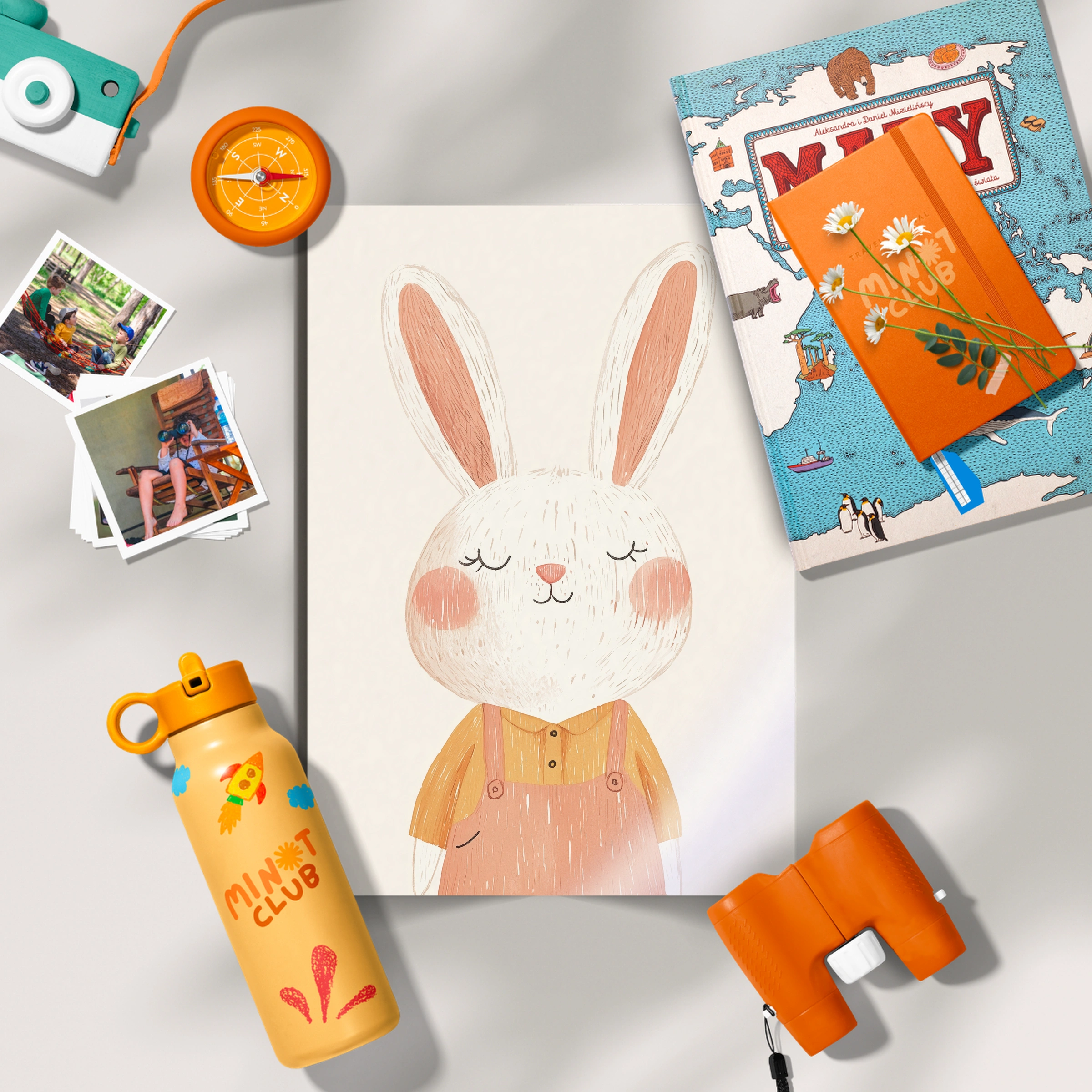 Bunny in a Dress Nursery Print