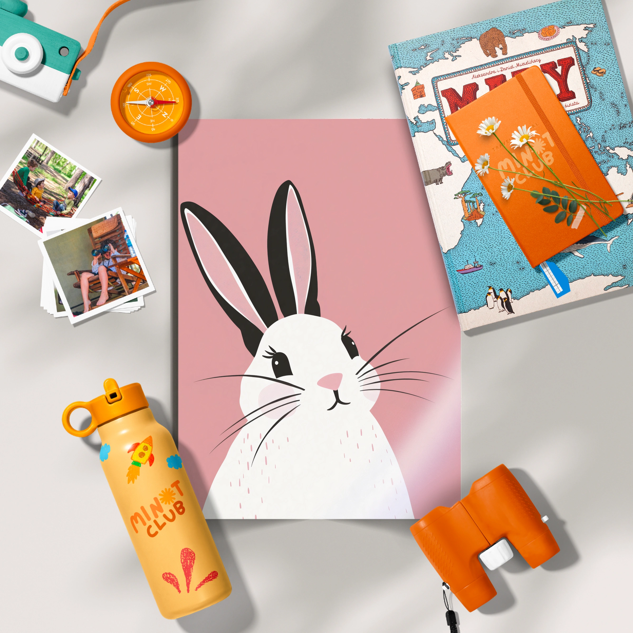 Bunny Portrait Nursery Print