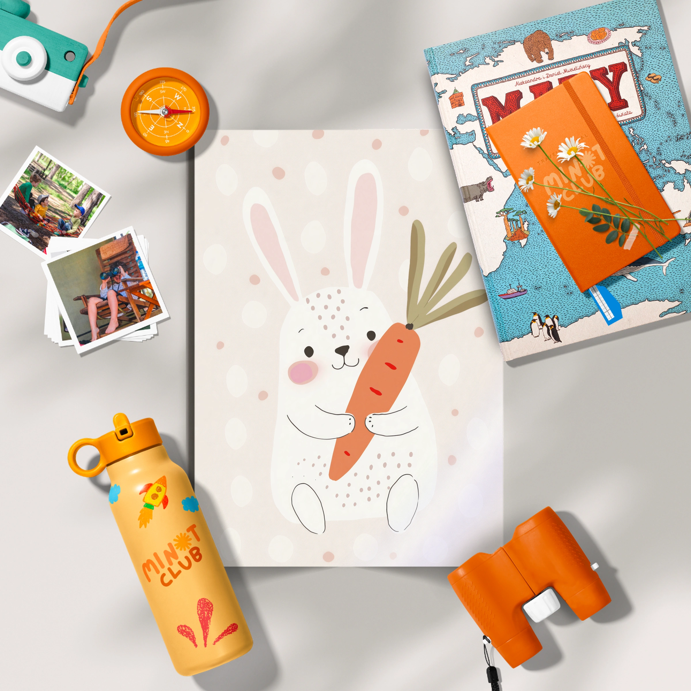 Bunny with Carrot Nursery Print