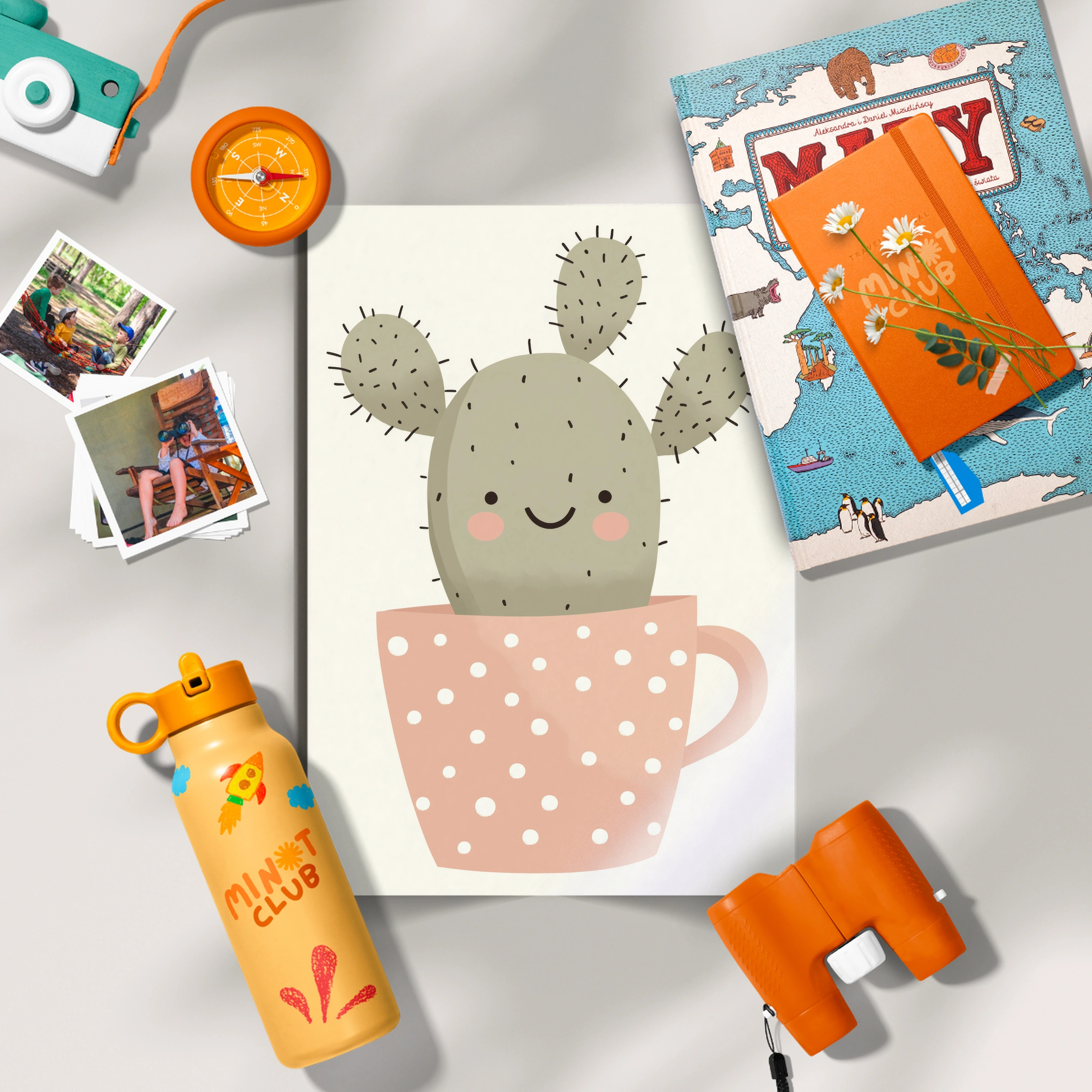 Cactus in a Cup Nursery Print