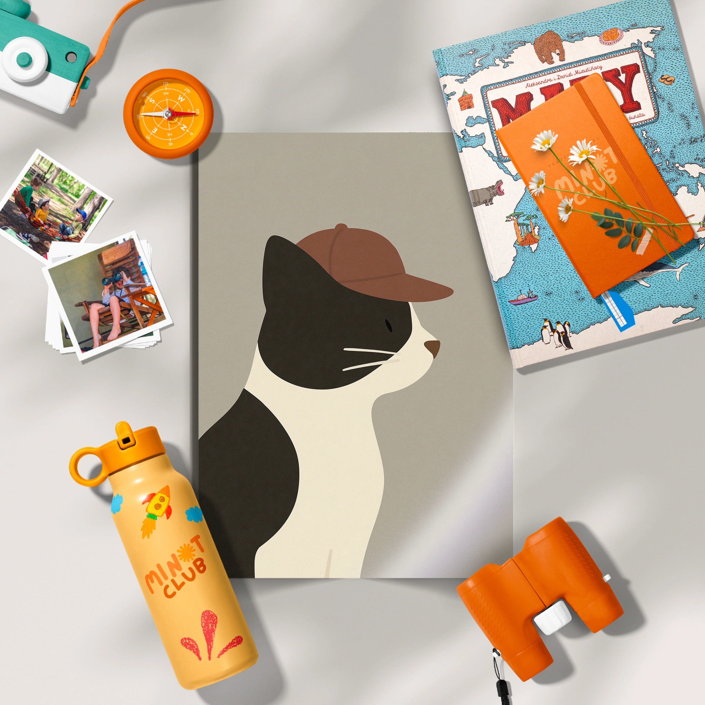 Cat in a Cap Nursery Print