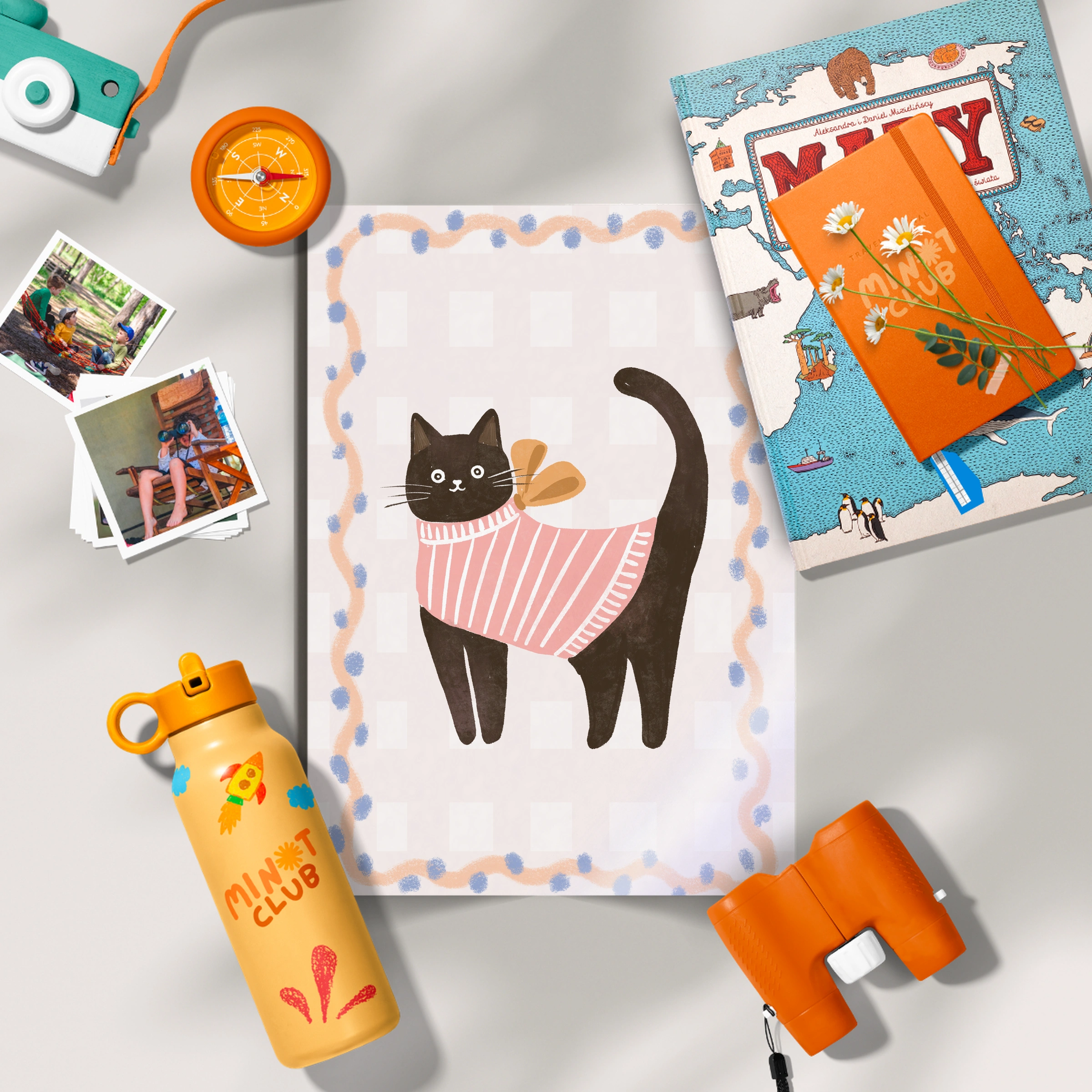 Cat on a Cushion Nursery Print