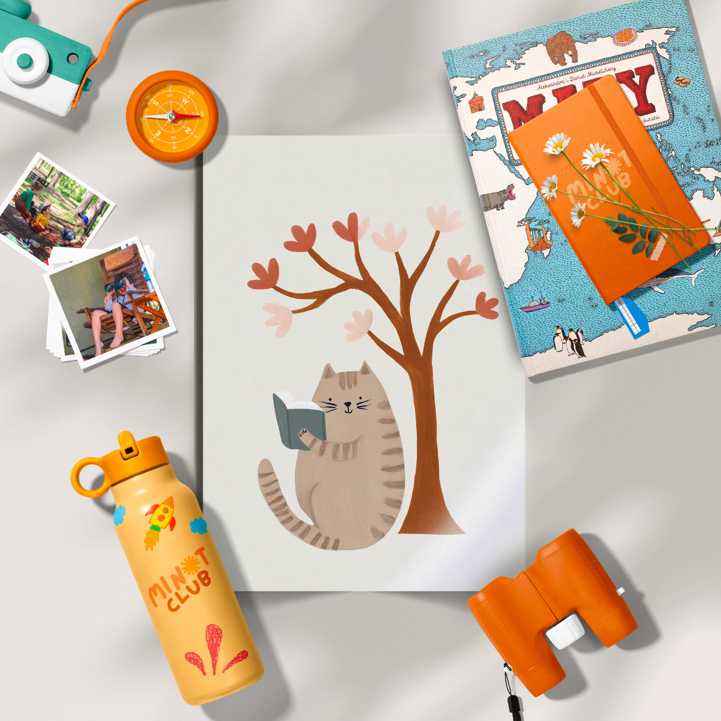 Cat Under a Tree Nursery Print