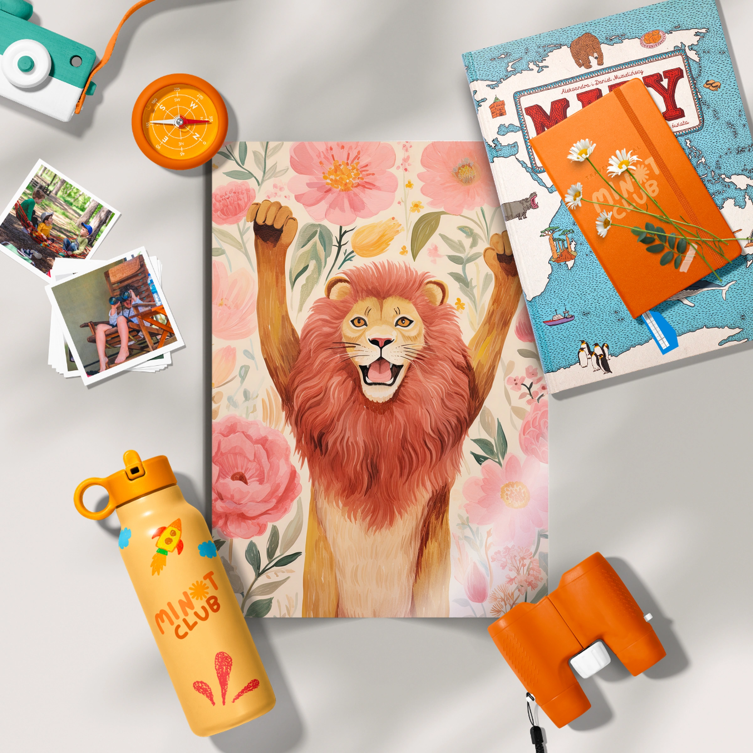 Cheering Lion Nursery Print