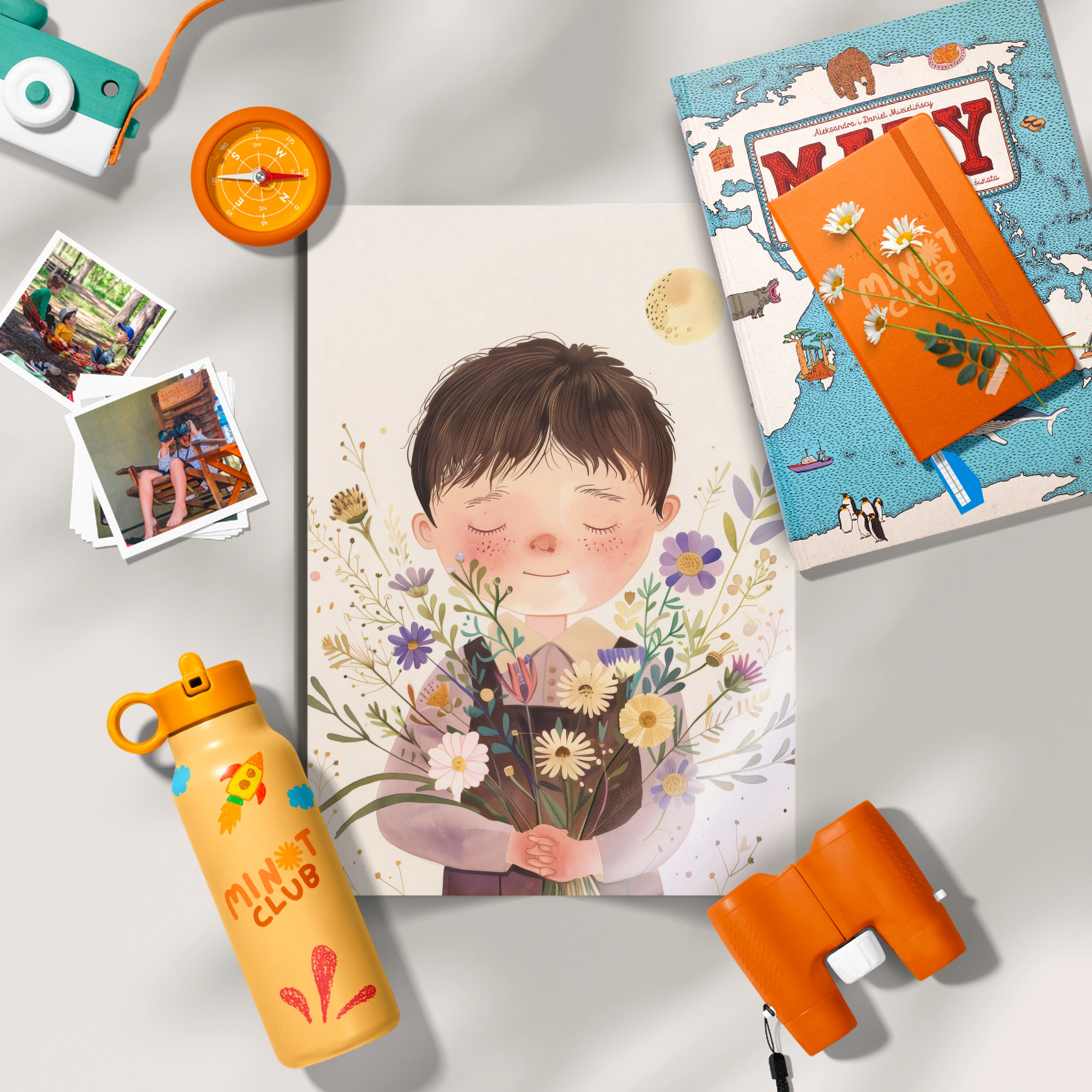 Child with Flowers Nursery Print