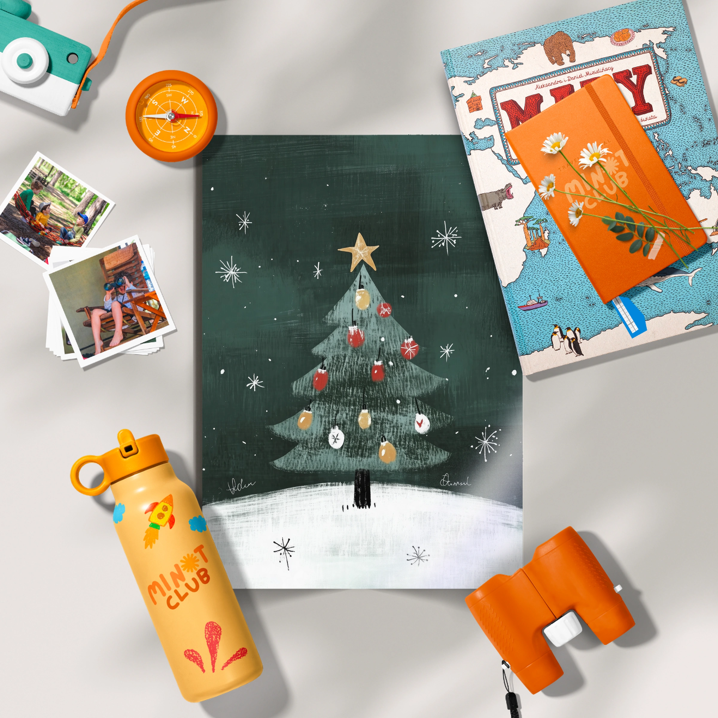 Christmas Tree at Night Print