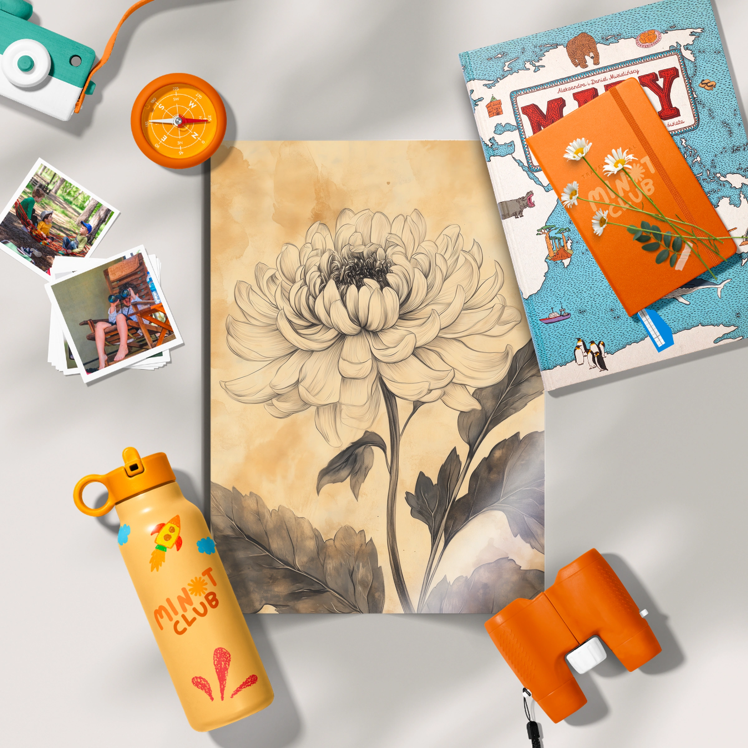 Chrysanthemum Sketch Nursery Print