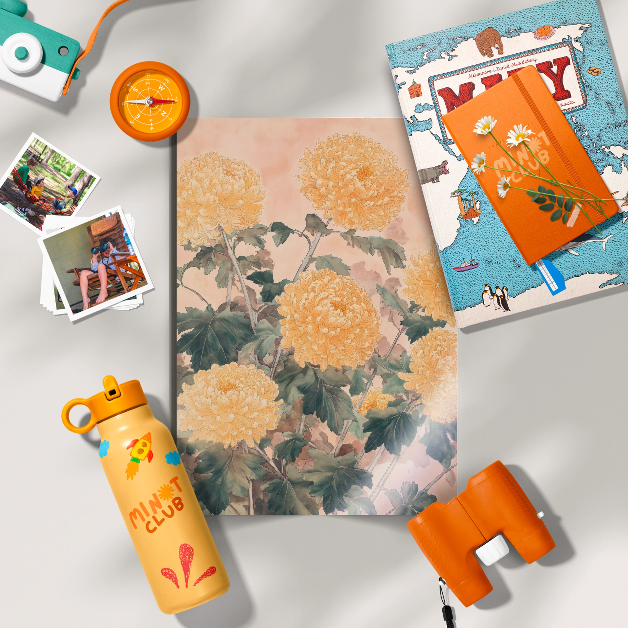 Chrysanthemums Nursery Print