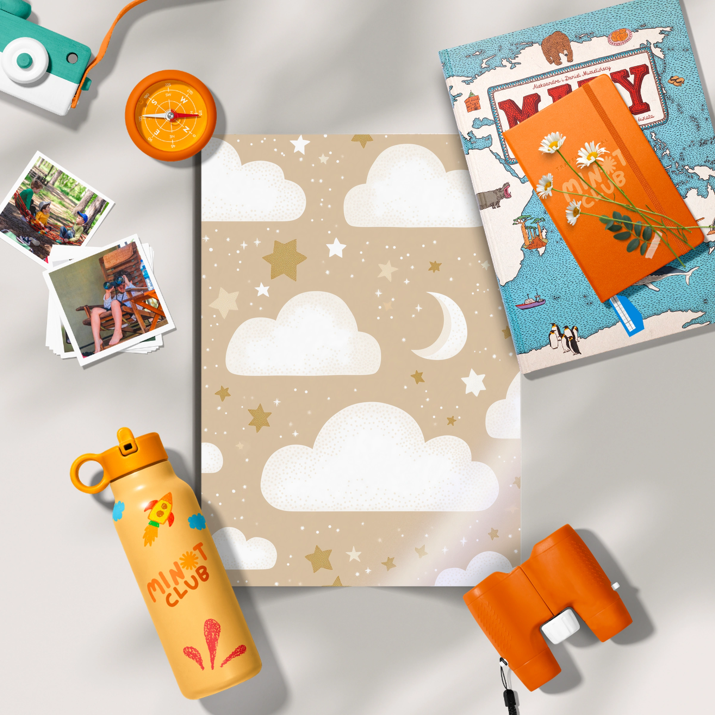 Clouds and Stars Nursery Print