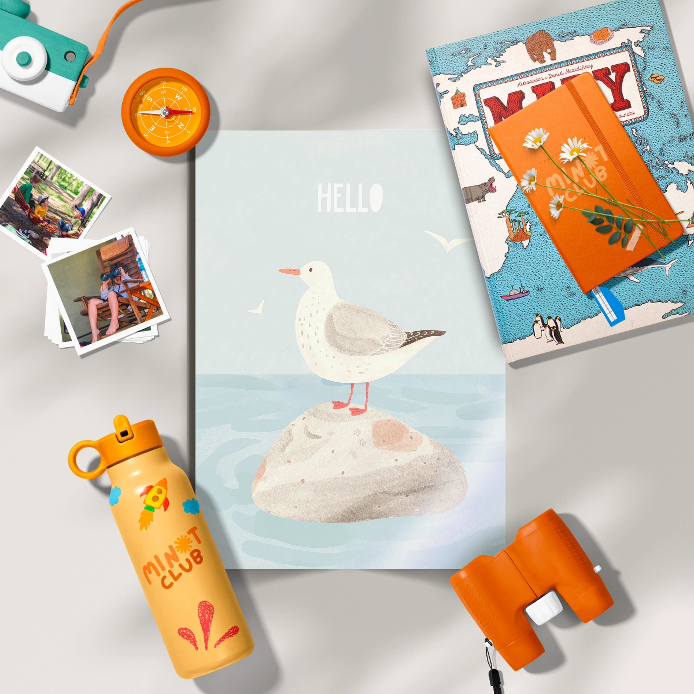 Coastal Seagull Nursery Print