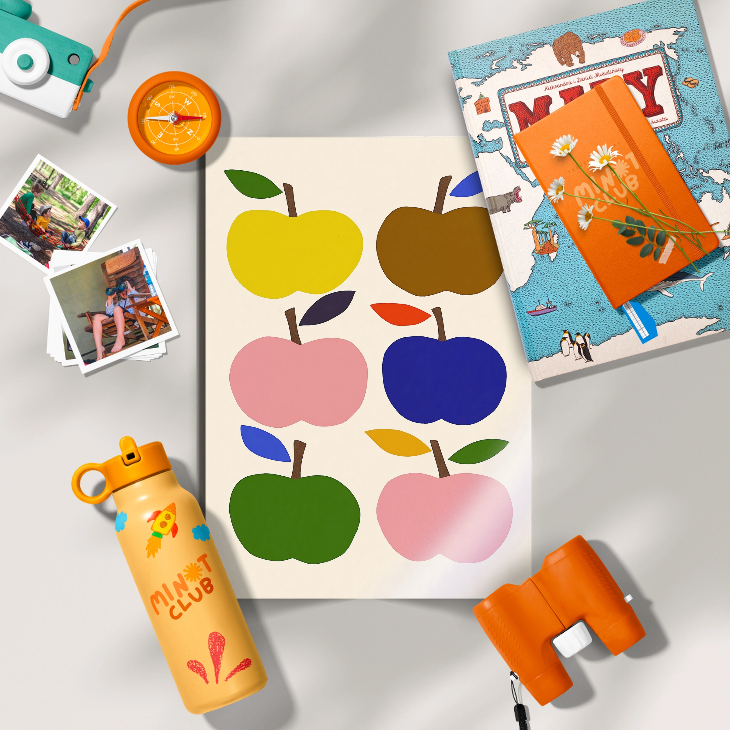Colourful Apples Nursery Print