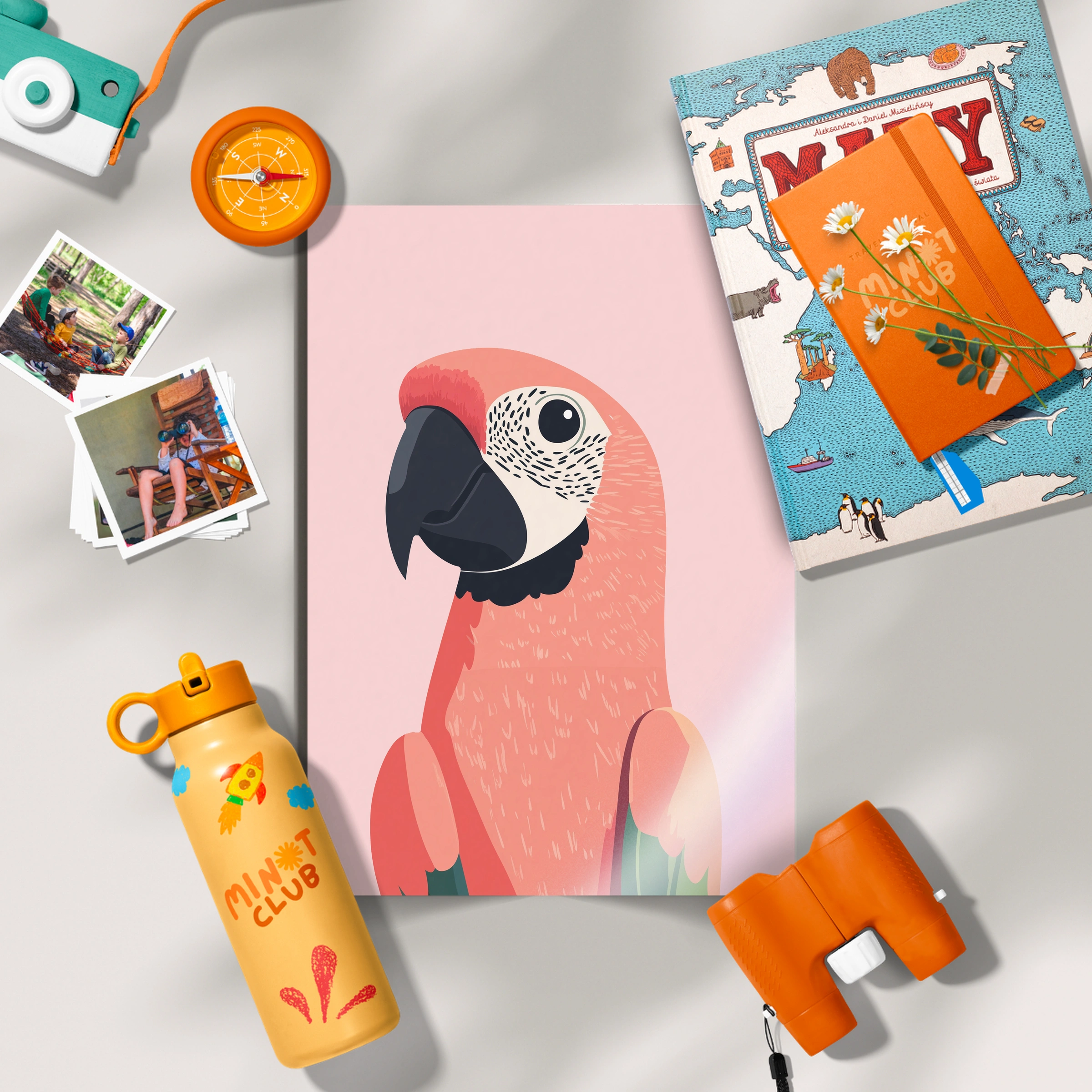 Colourful Parrot Nursery Print