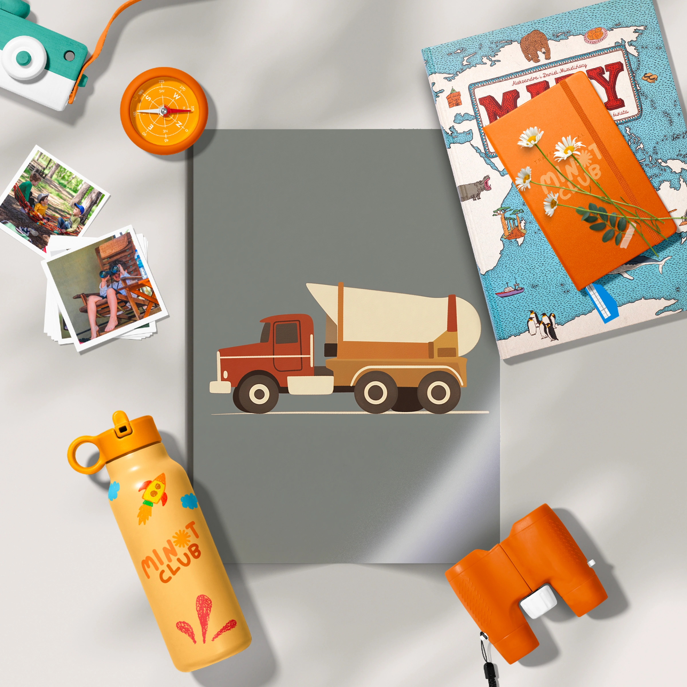 Concrete Truck Nursery Print