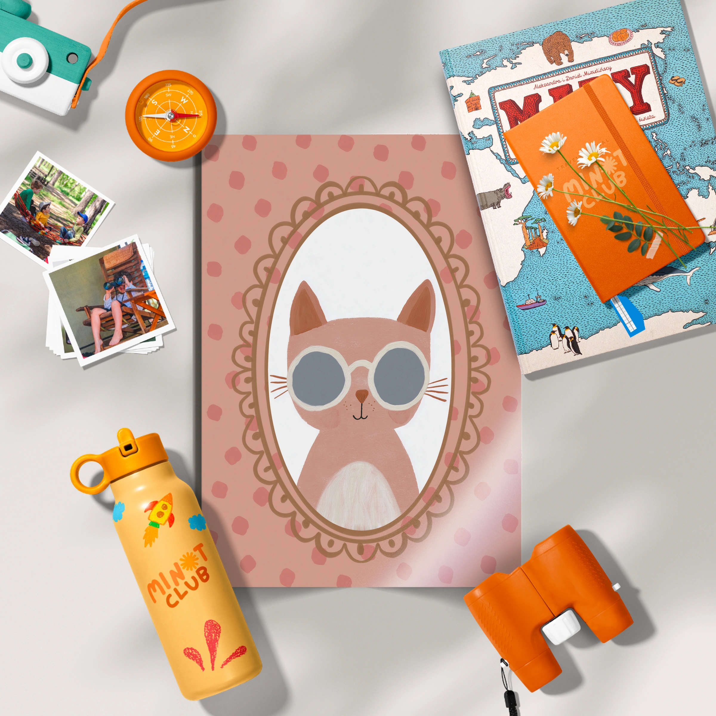 Cool Cat in Glasses Nursery Print