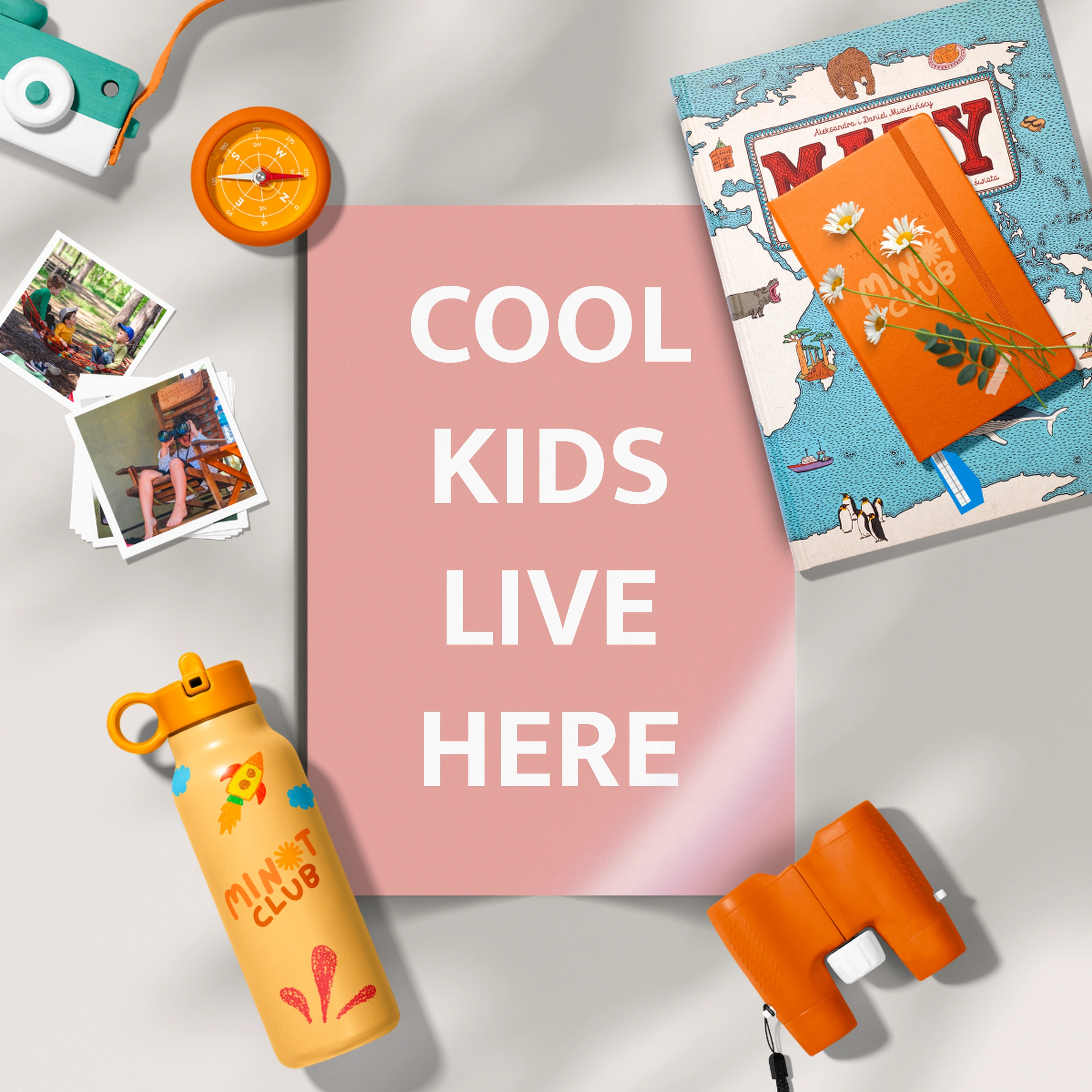 Cool Kids Live Here Pink Nursery Print
