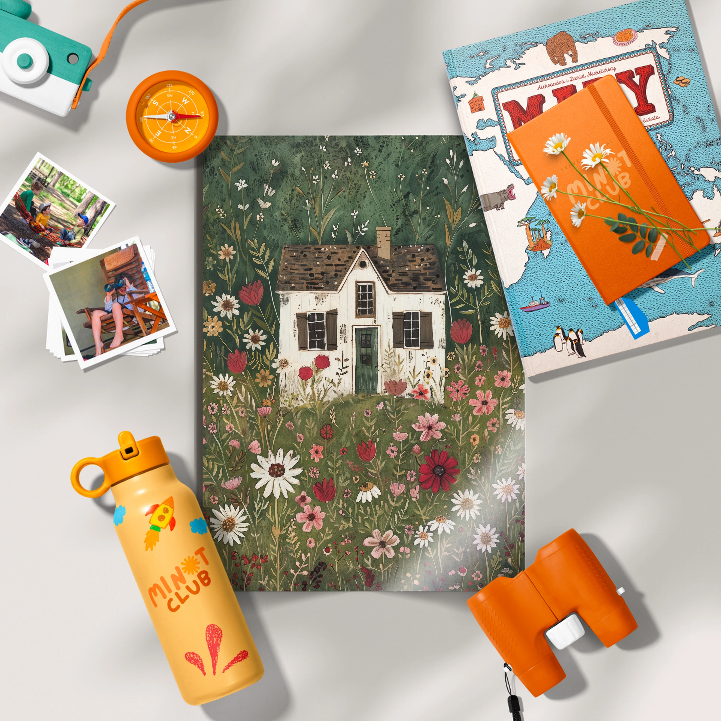 Cottage in Bloom Nursery Print