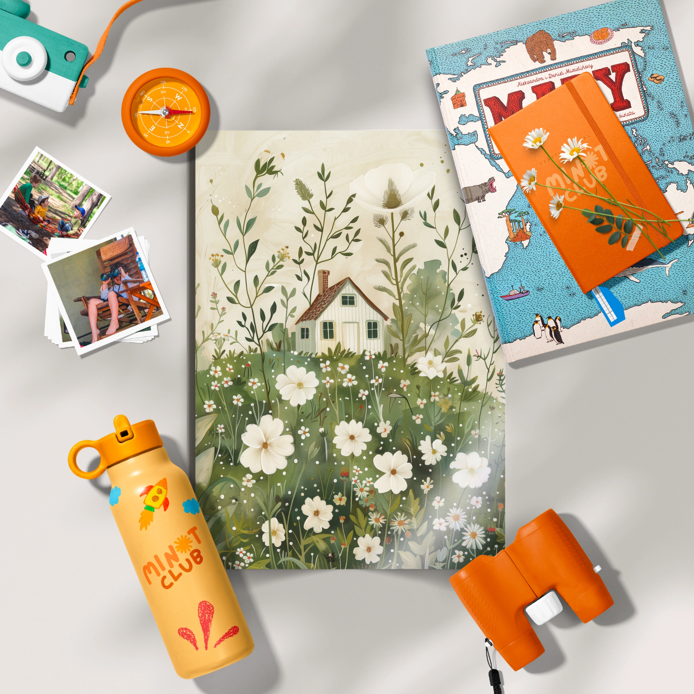 Cottage in Flowers Nursery Print