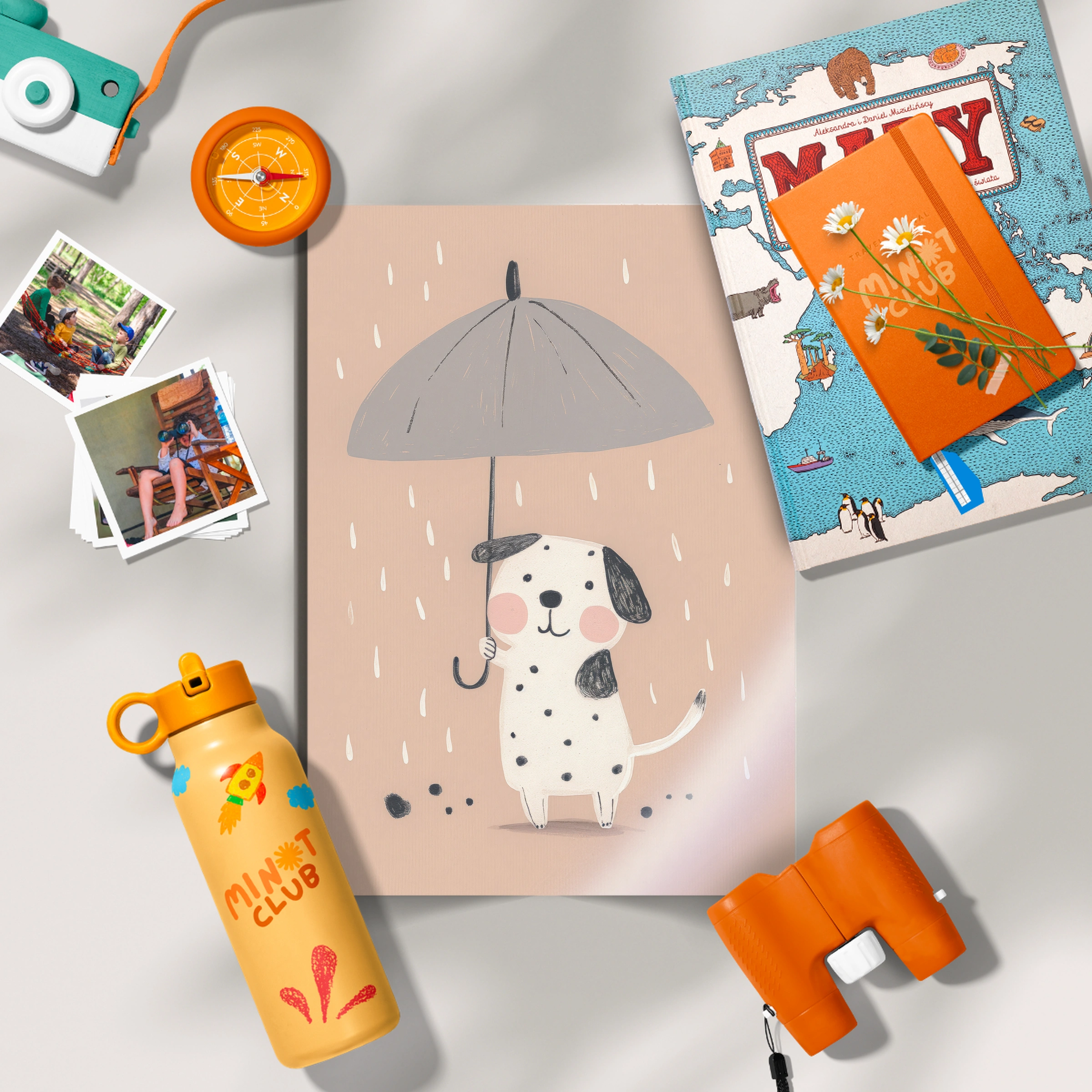 Dalmatian in the Rain Nursery Print