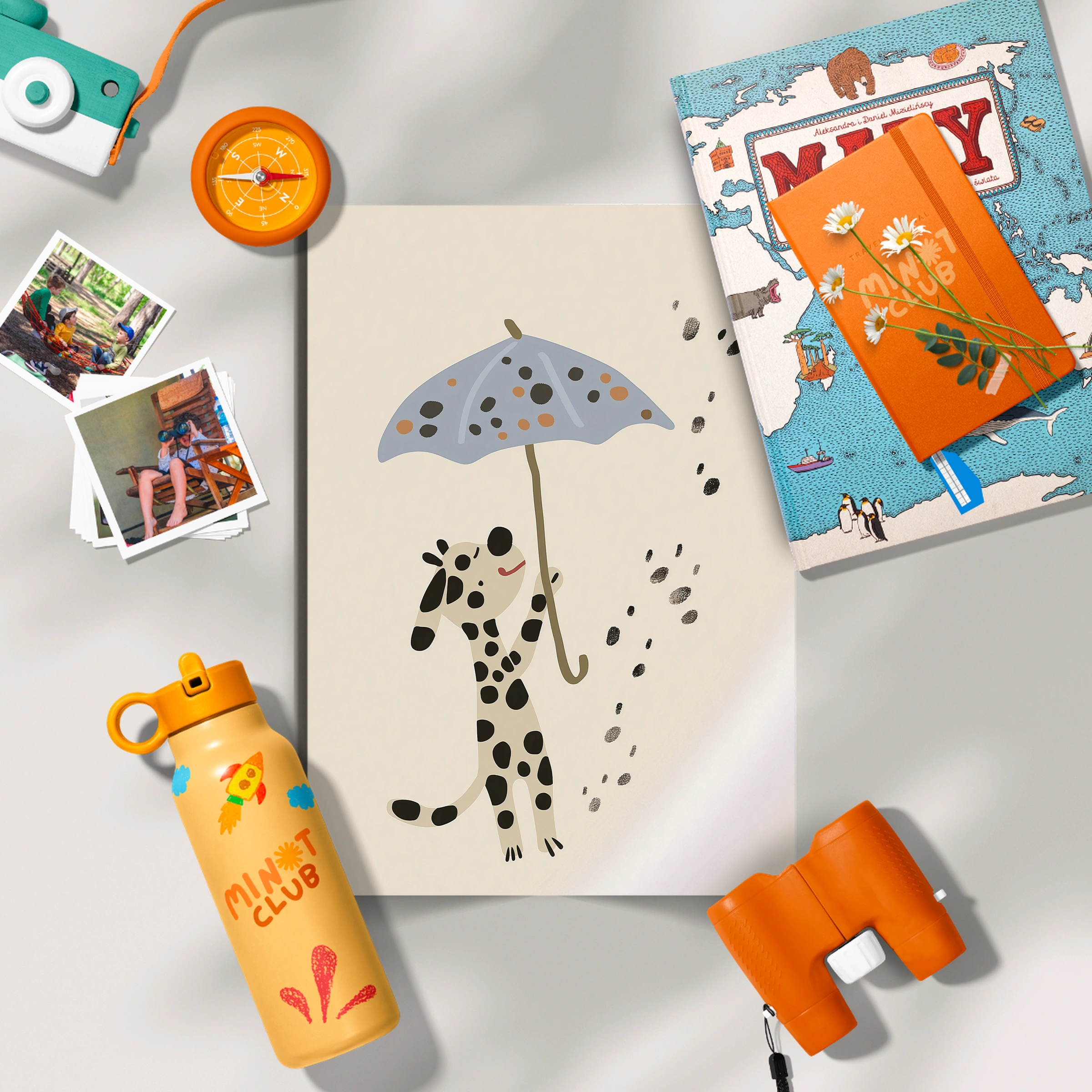 Dalmatian with an Umbrella Nursery Print