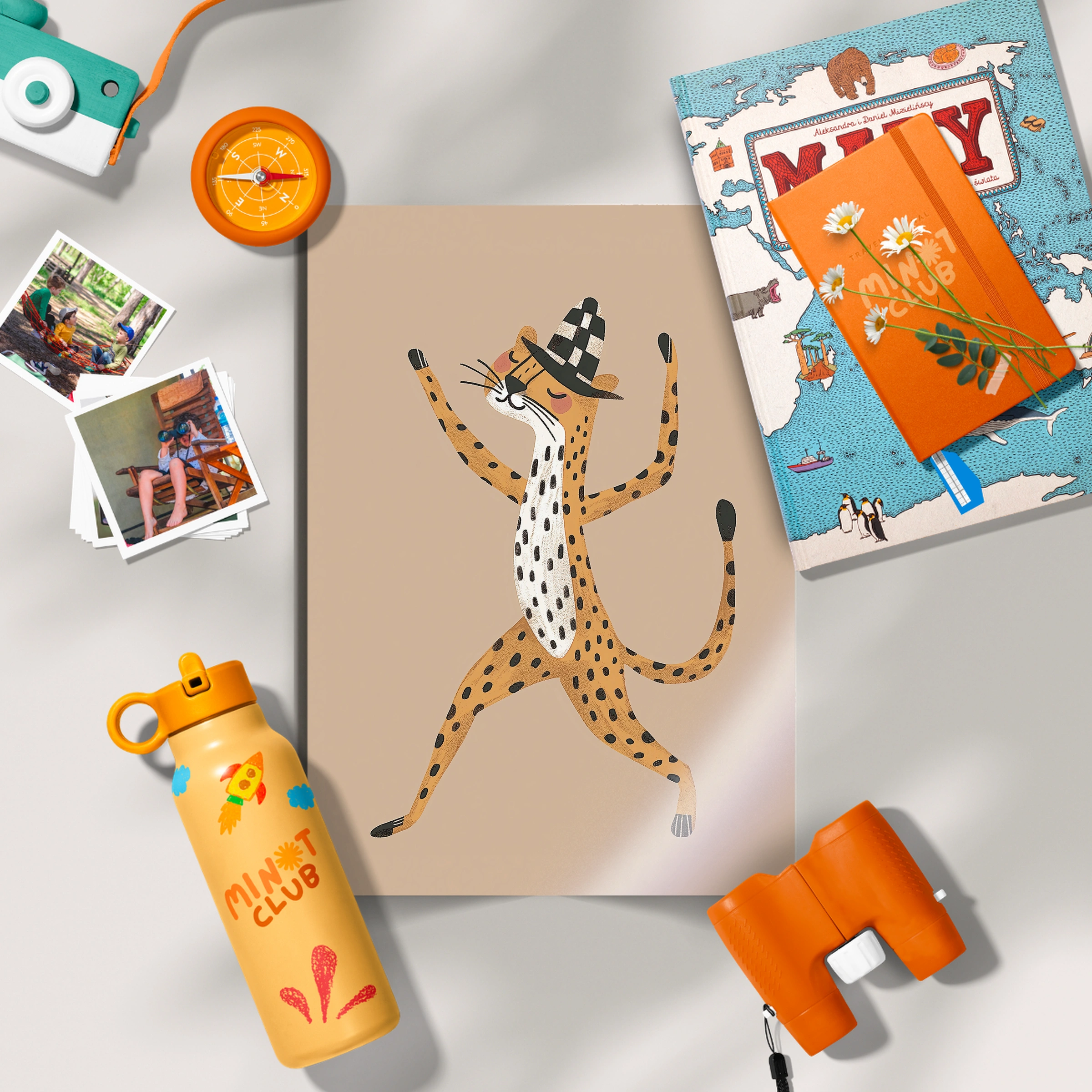 Dancing Cheetah Nursery Print