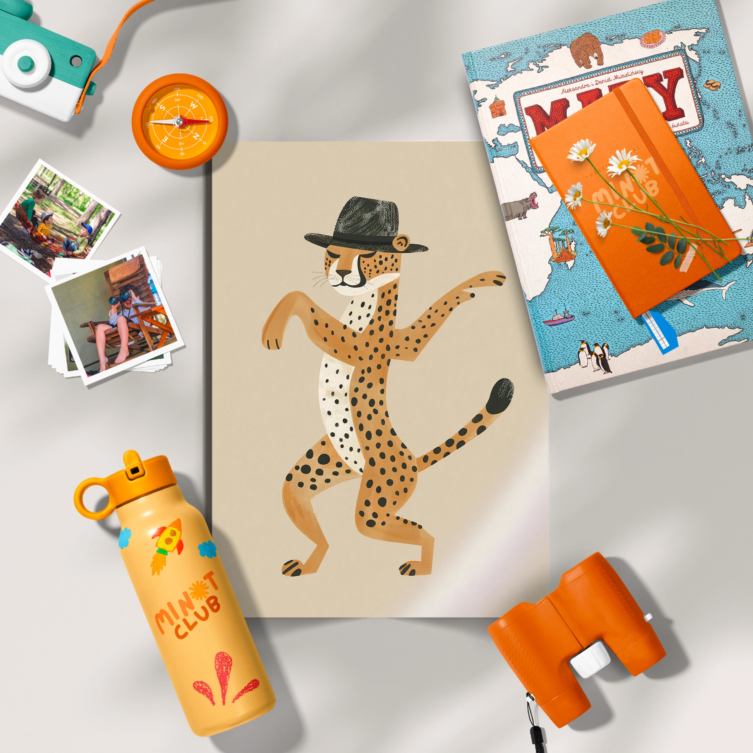 Dancing Cheetah Two Nursery Print