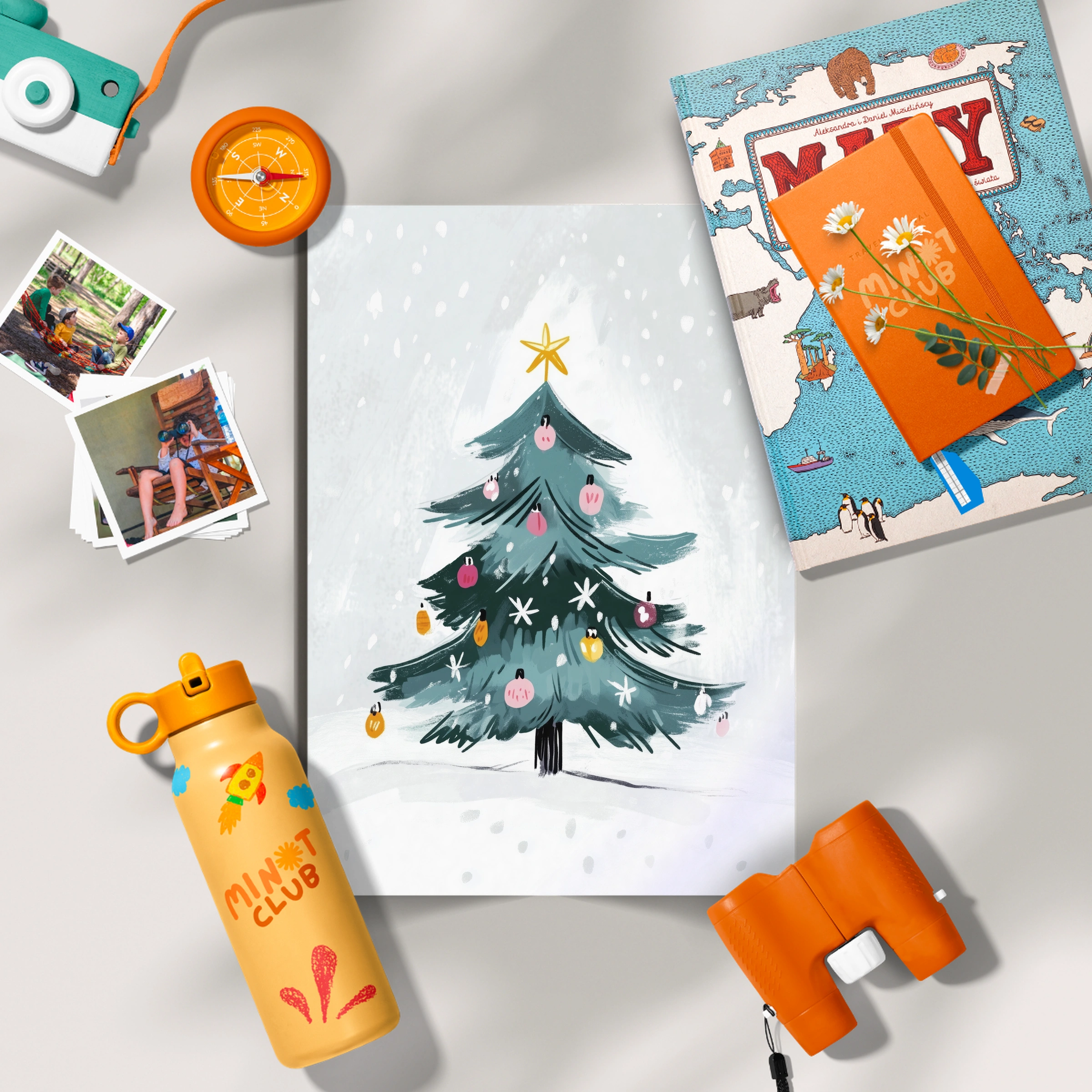 Decorated Christmas Tree Print