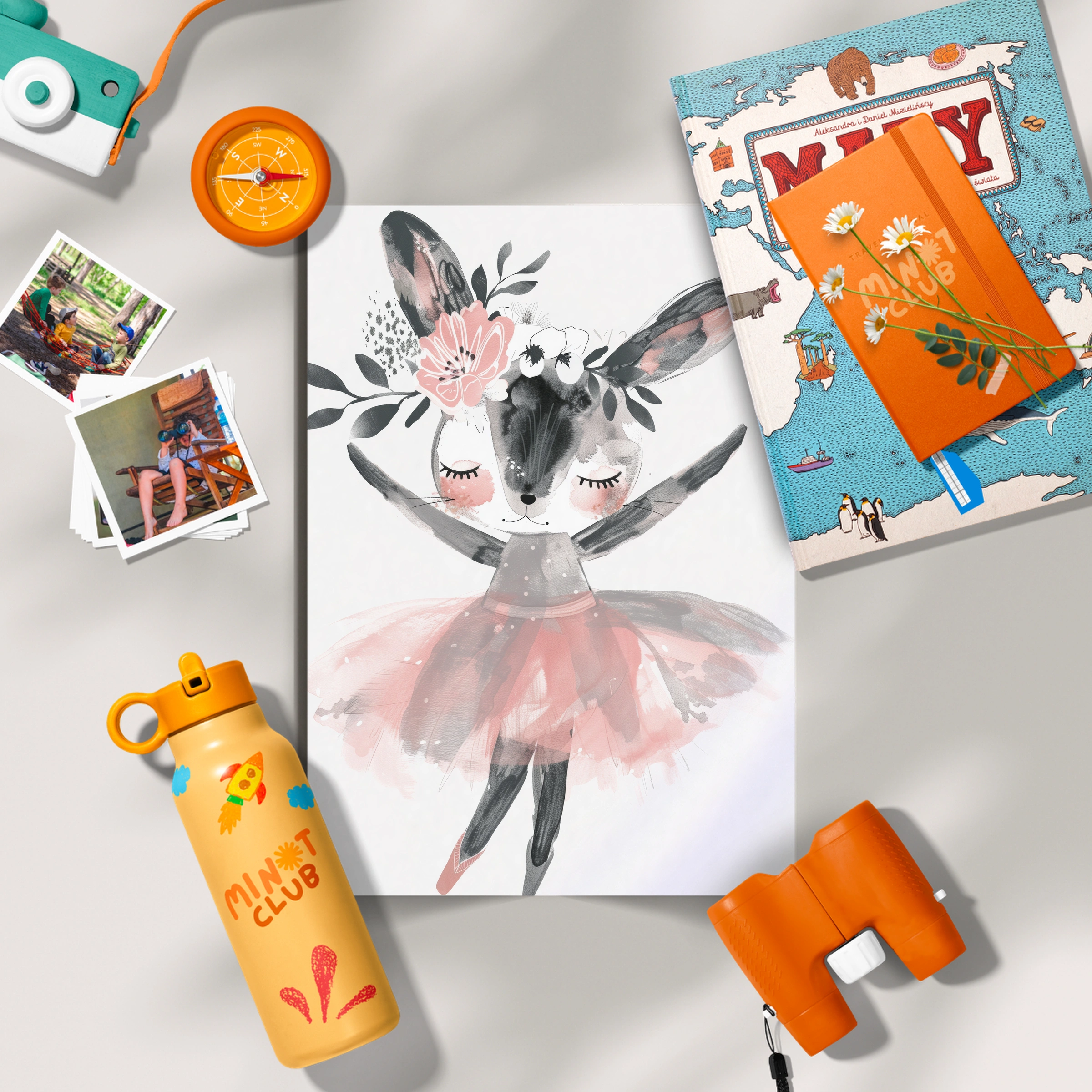 Deer Ballerina Nursery Print