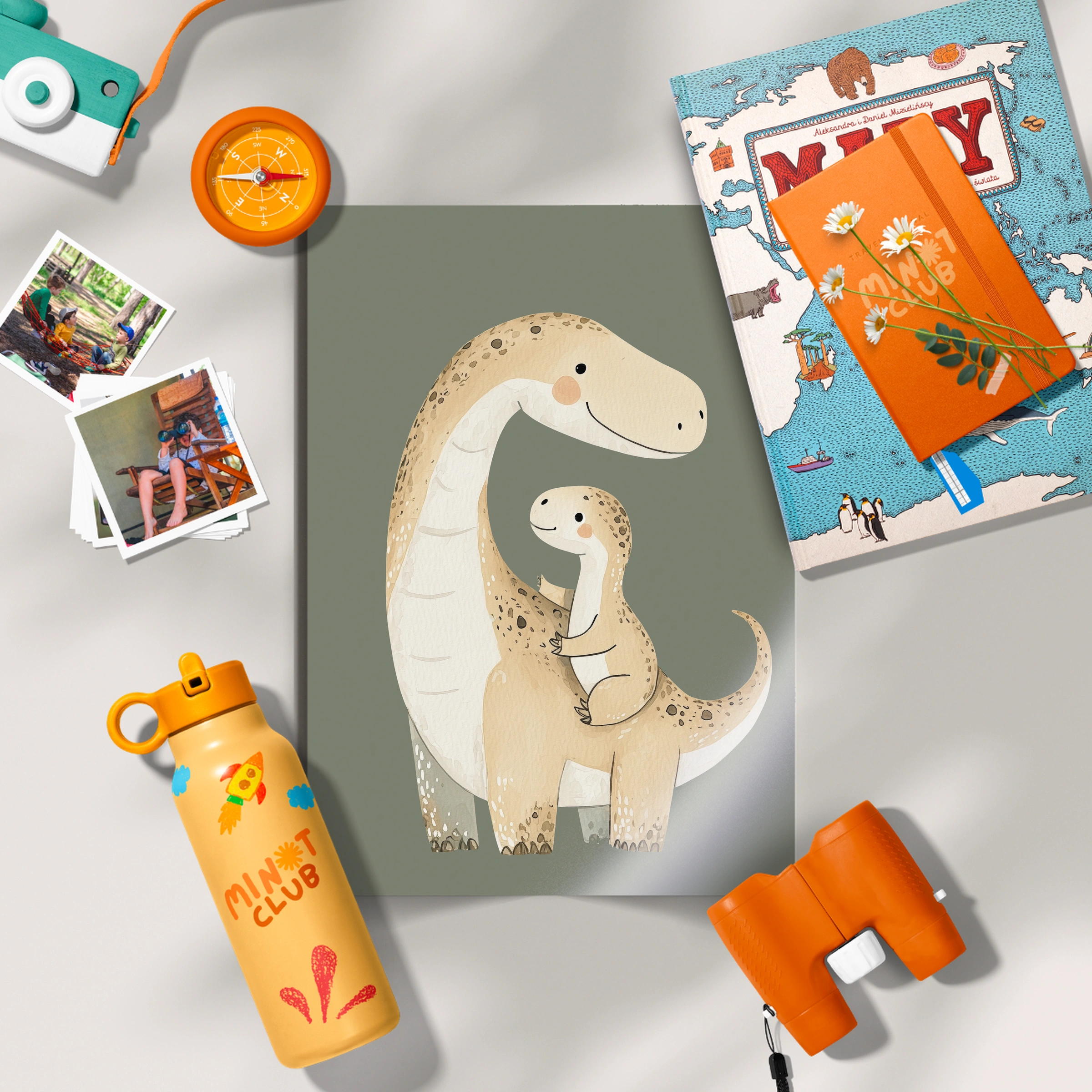 Dinosaur Friends Nursery Print