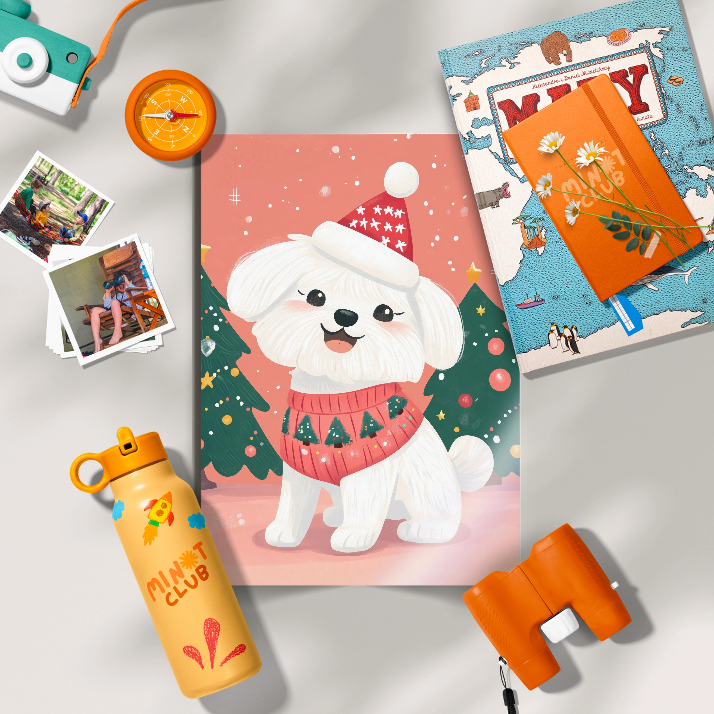 Dog in a Sweater Christmas Print