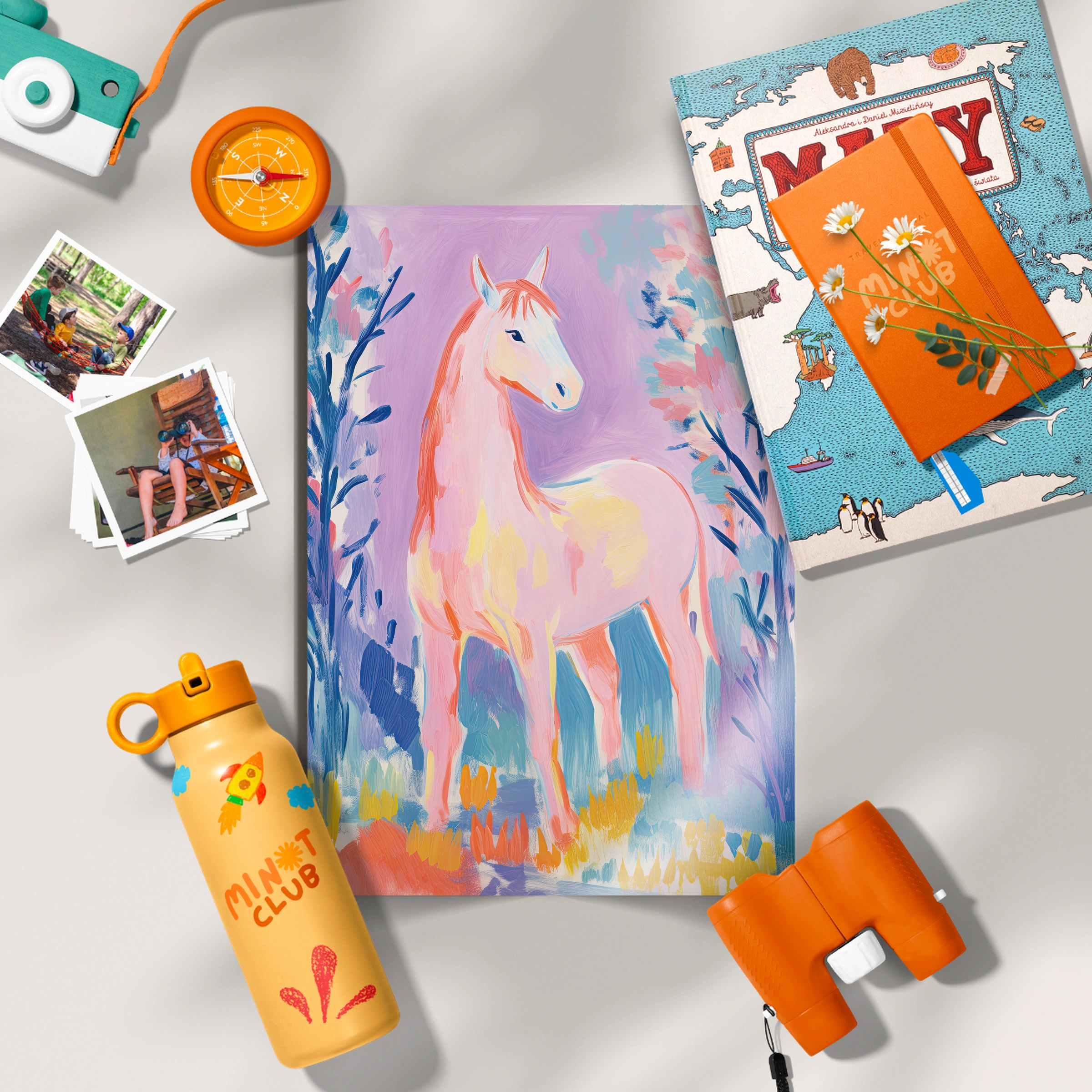 Dreamy Pink Horse Nursery Print