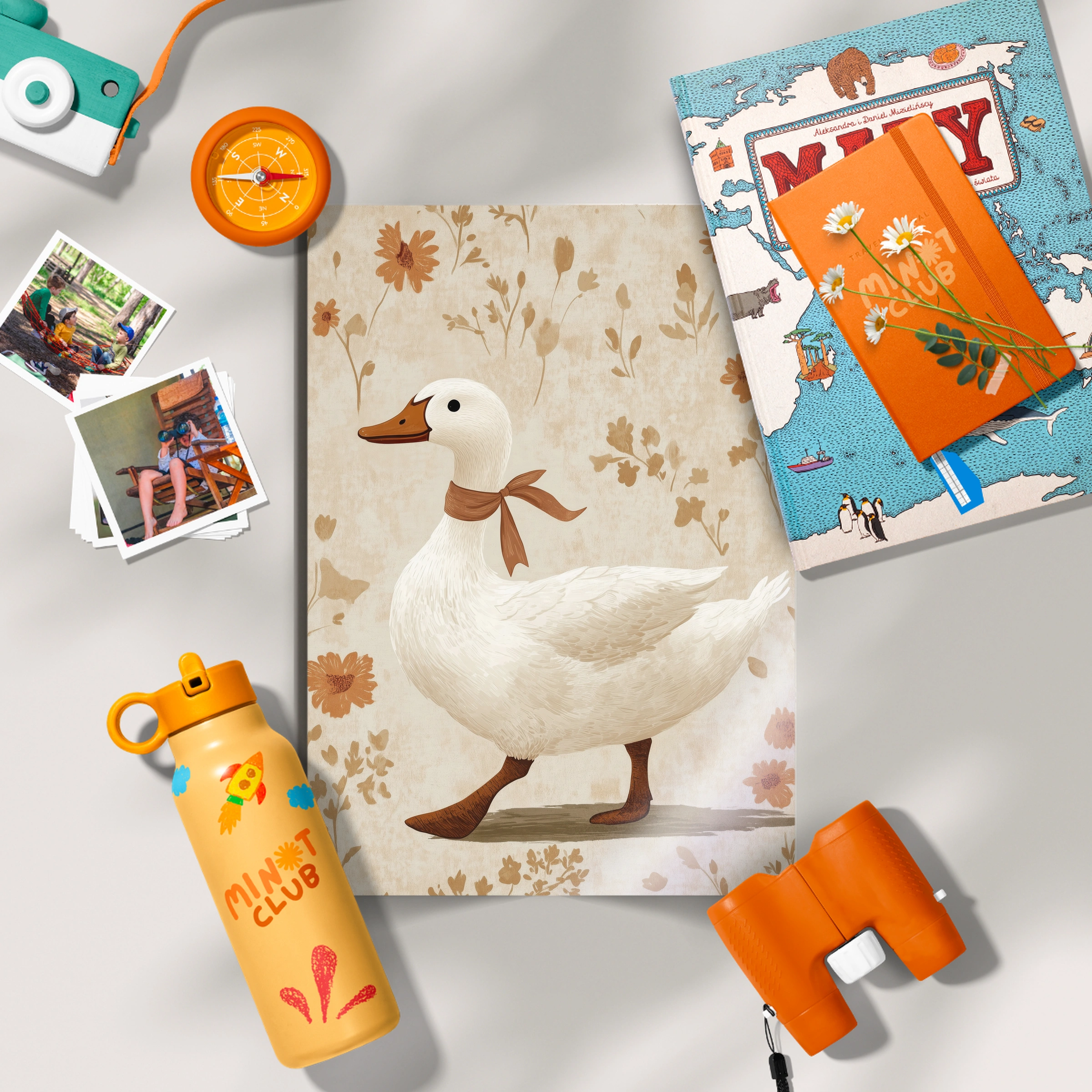 Duck with a Scarf Nursery Print