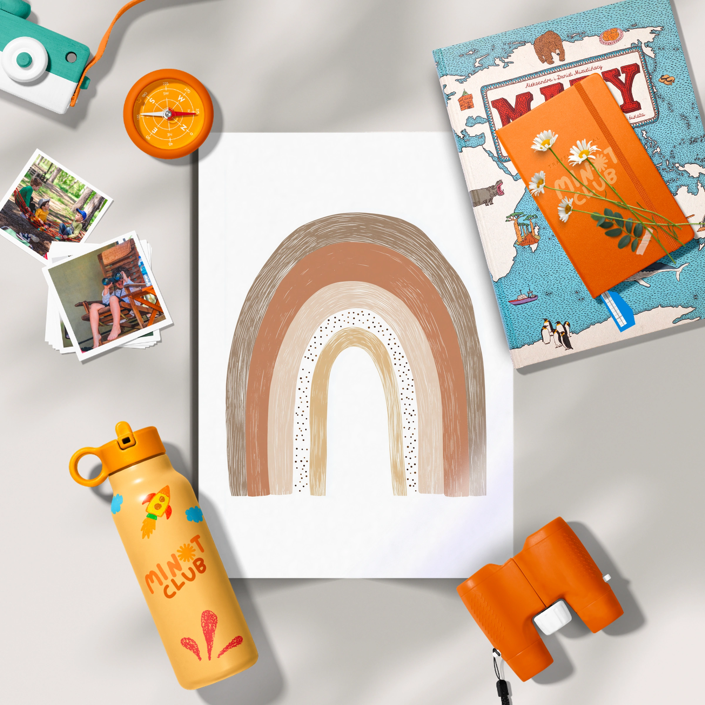 Earthy Rainbow Nursery Print