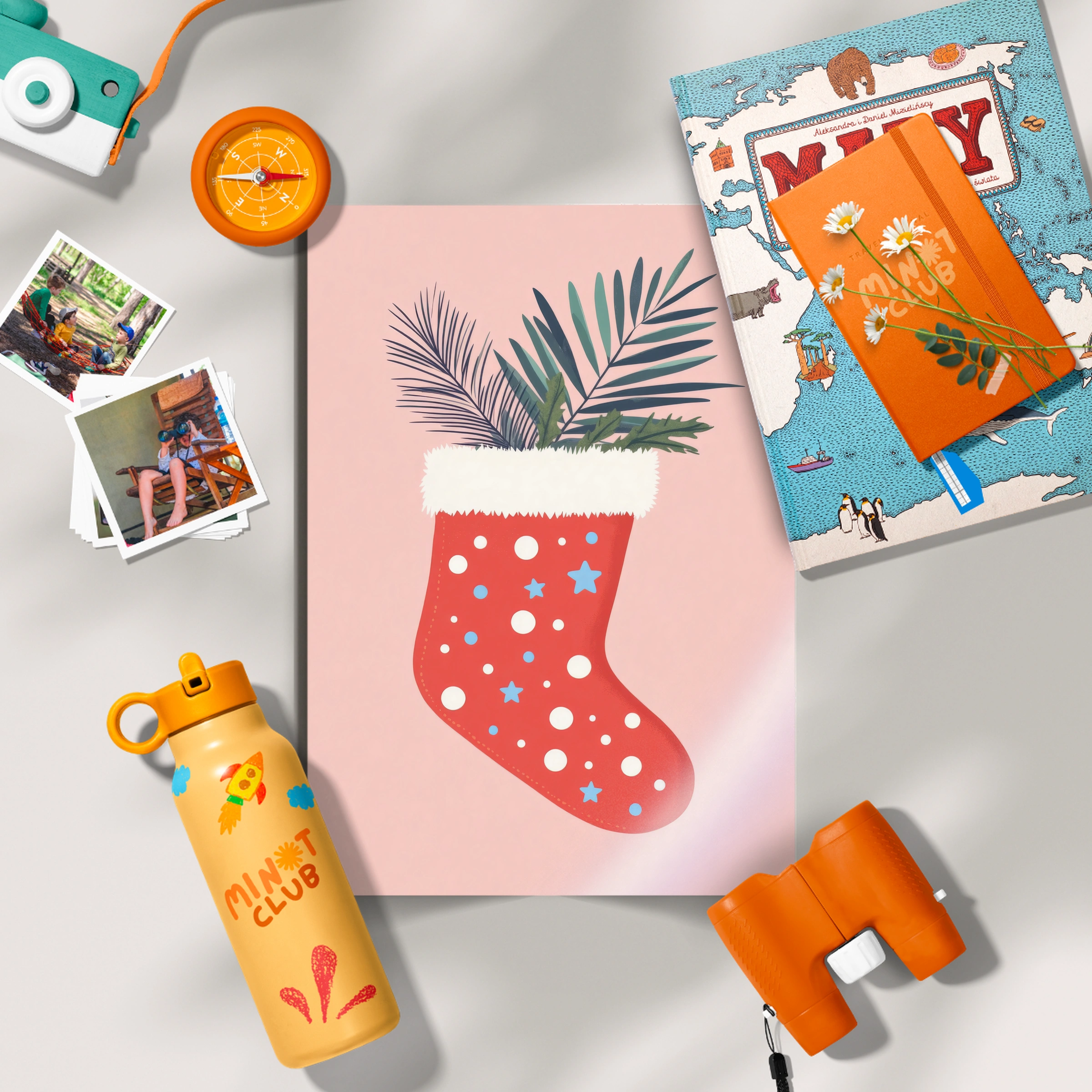 Festive Stocking Christmas Print