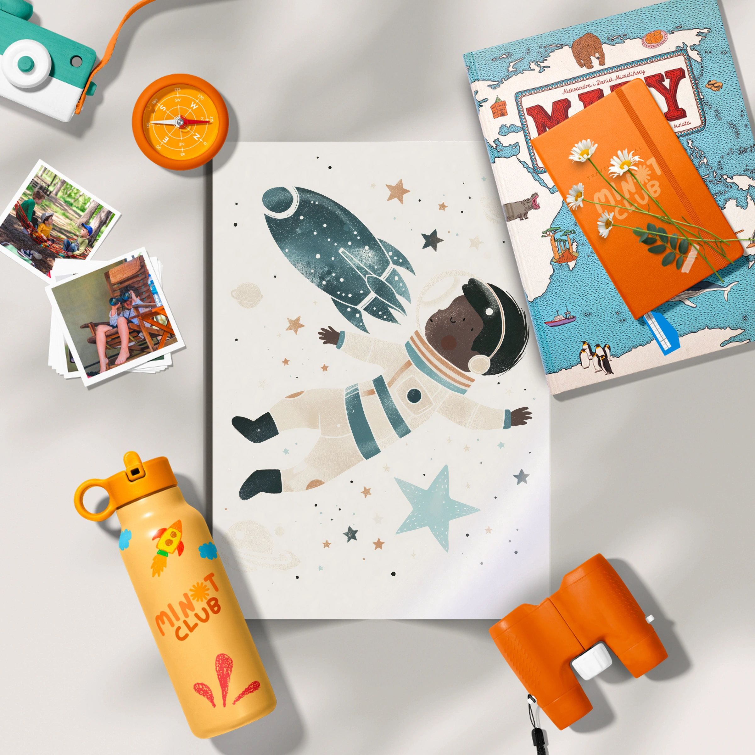 Floating Astronaut Nursery Print