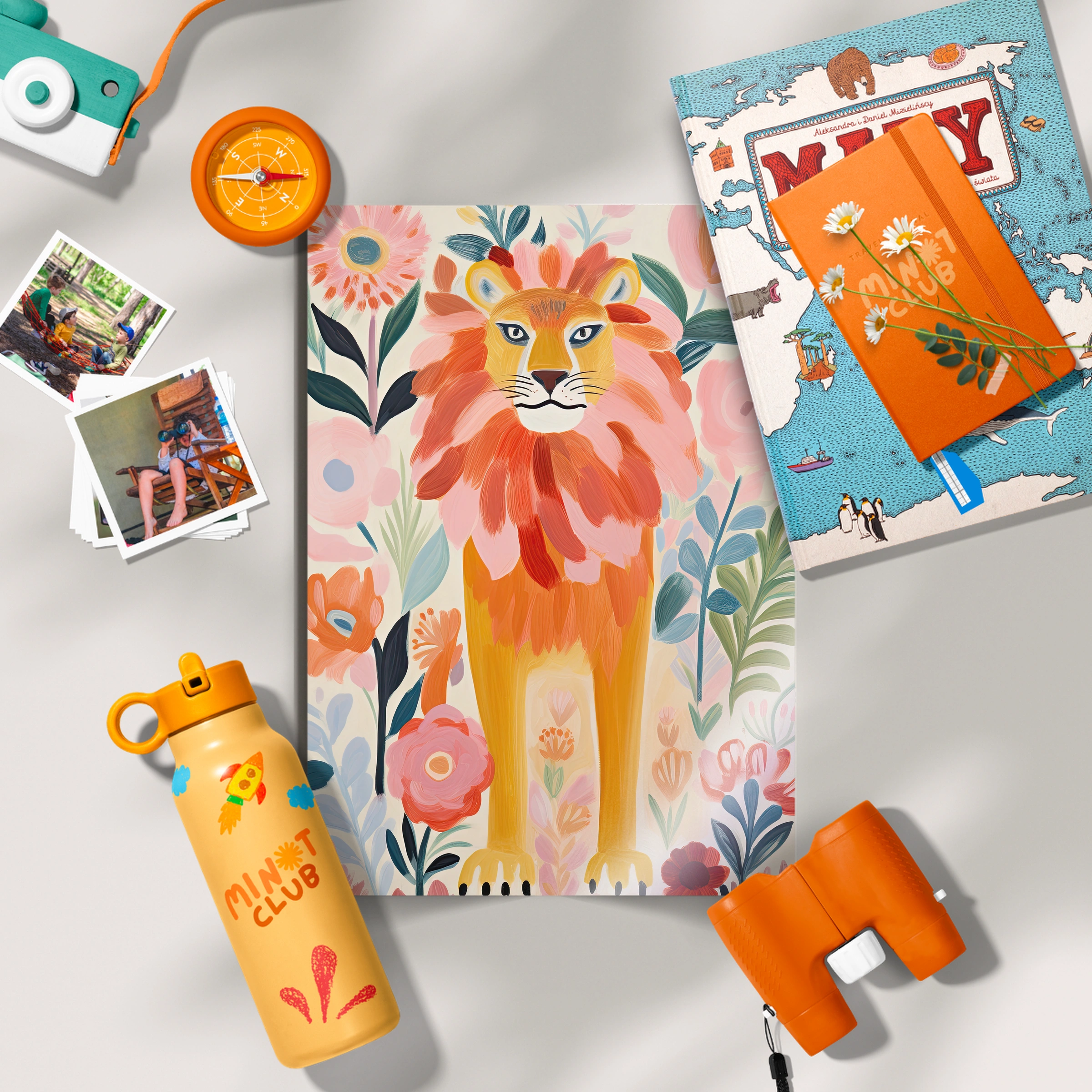 Flower Lion Nursery Print