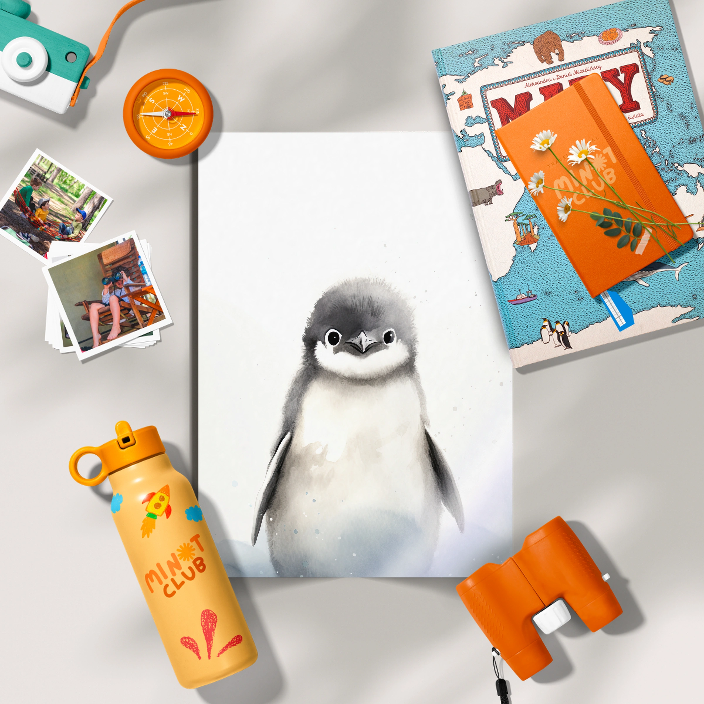Fluffy Baby Penguin Nursery Print