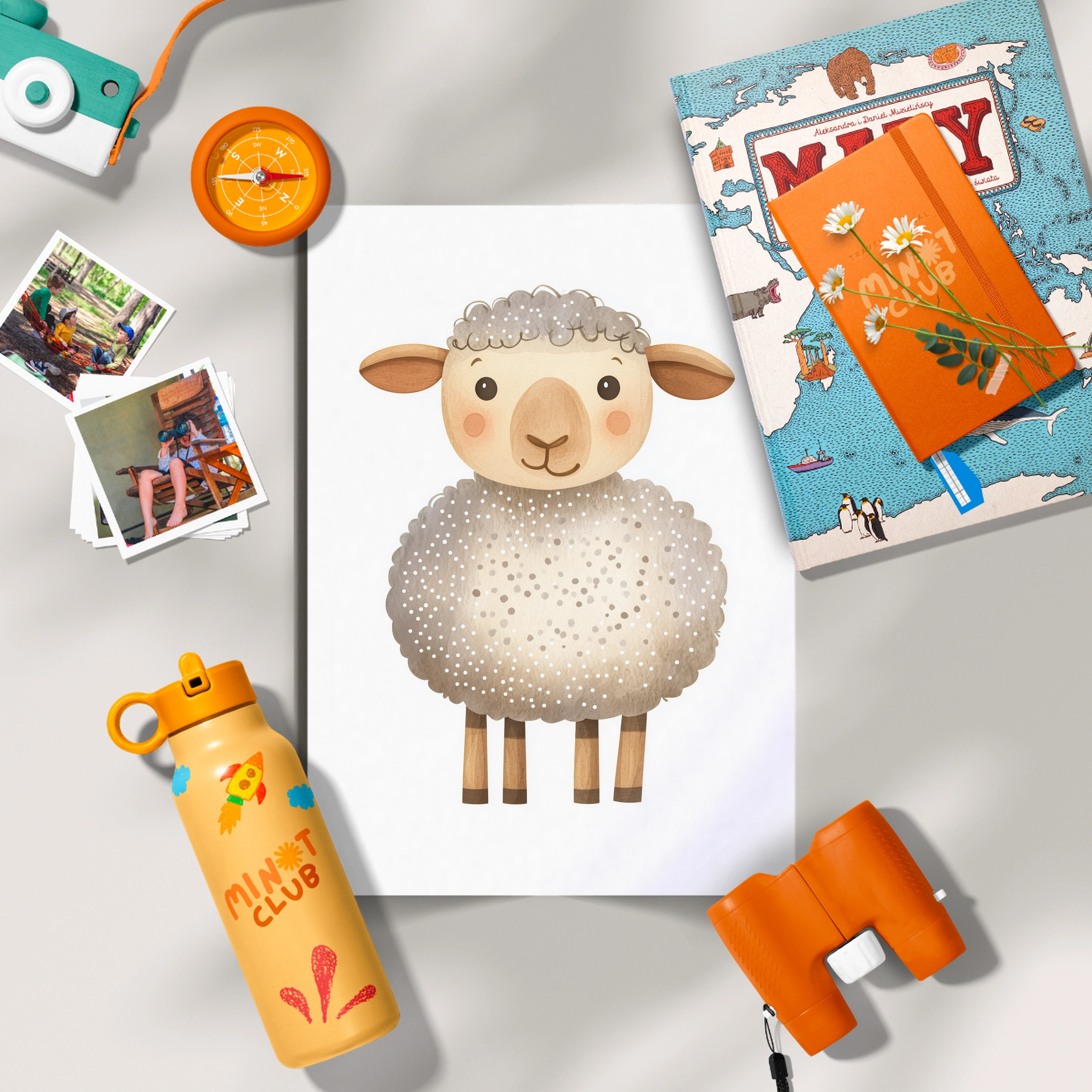 Fluffy Sheep Nursery Print