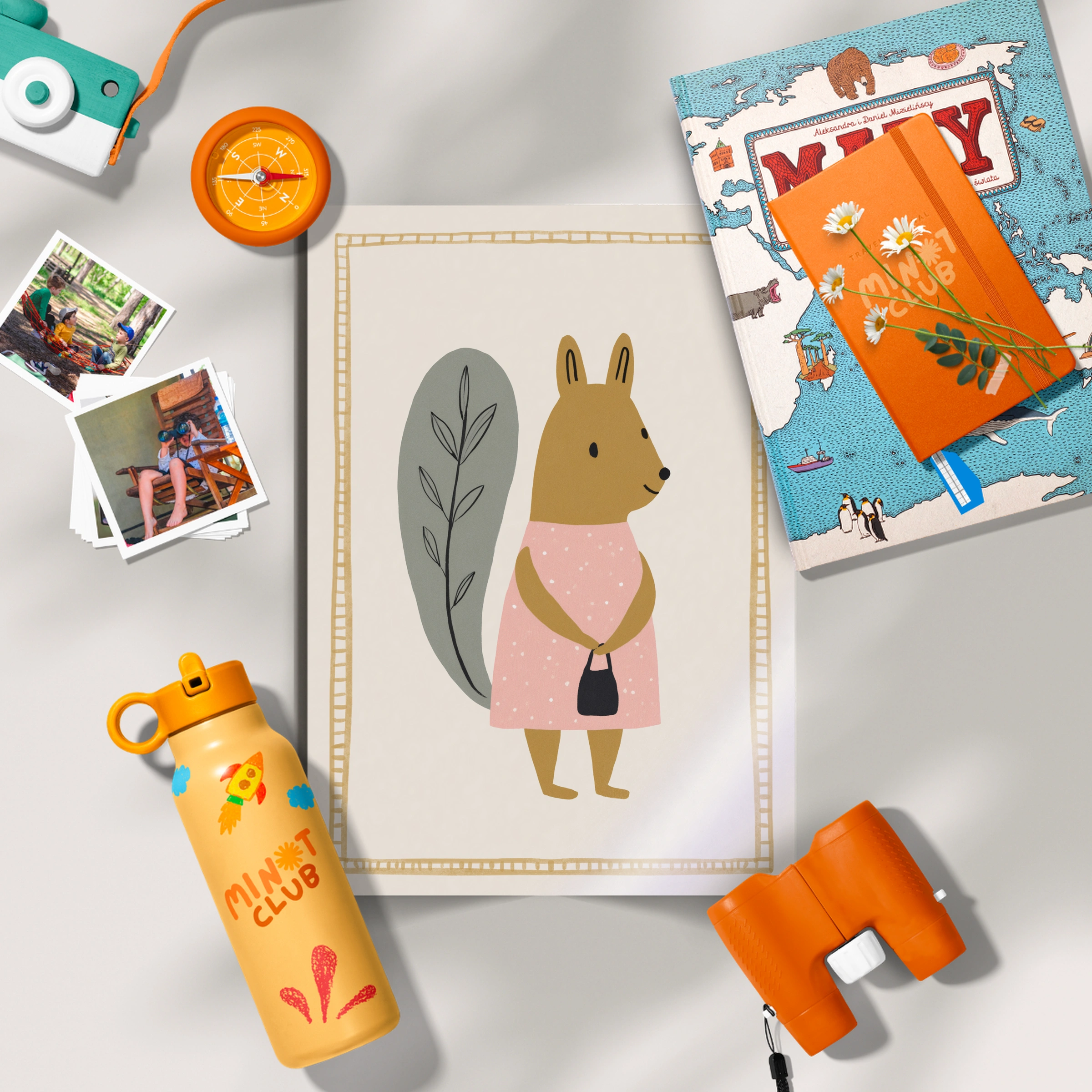 Fluffy Squirrel Nursery Print