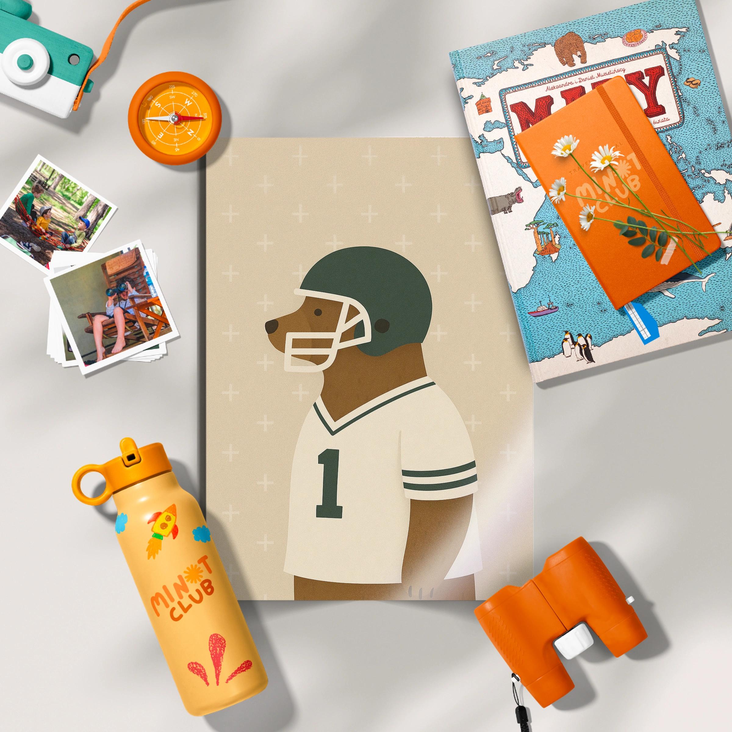 Football Dog Nursery Print