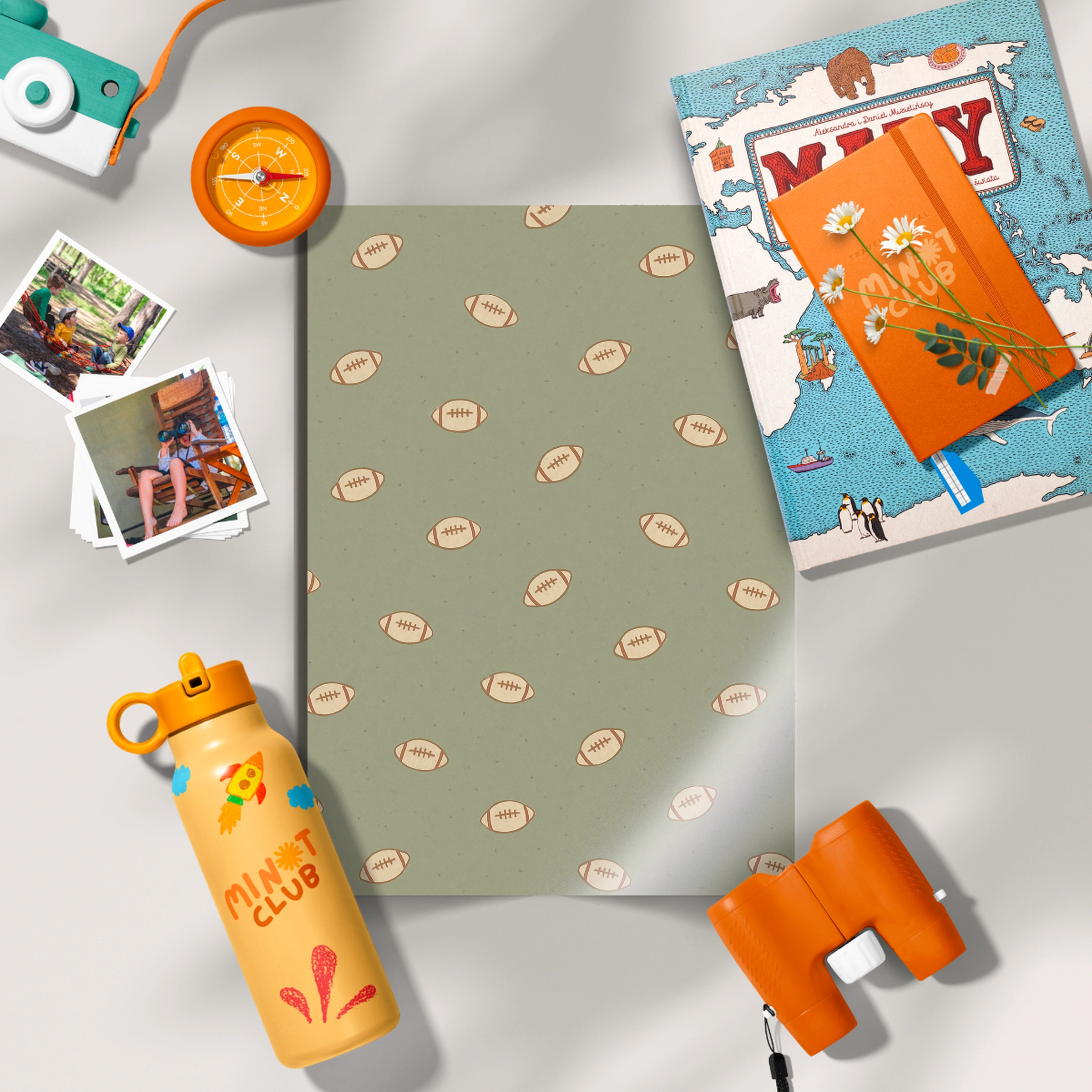 Footballs Pattern Nursery Print