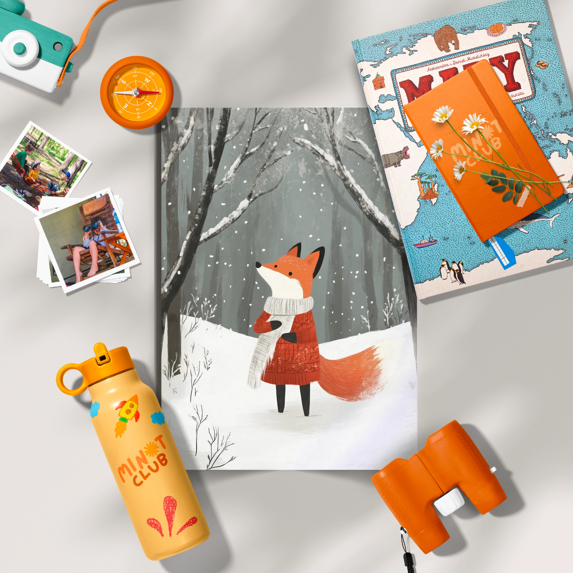 Fox in the Winter Forest Christmas Print