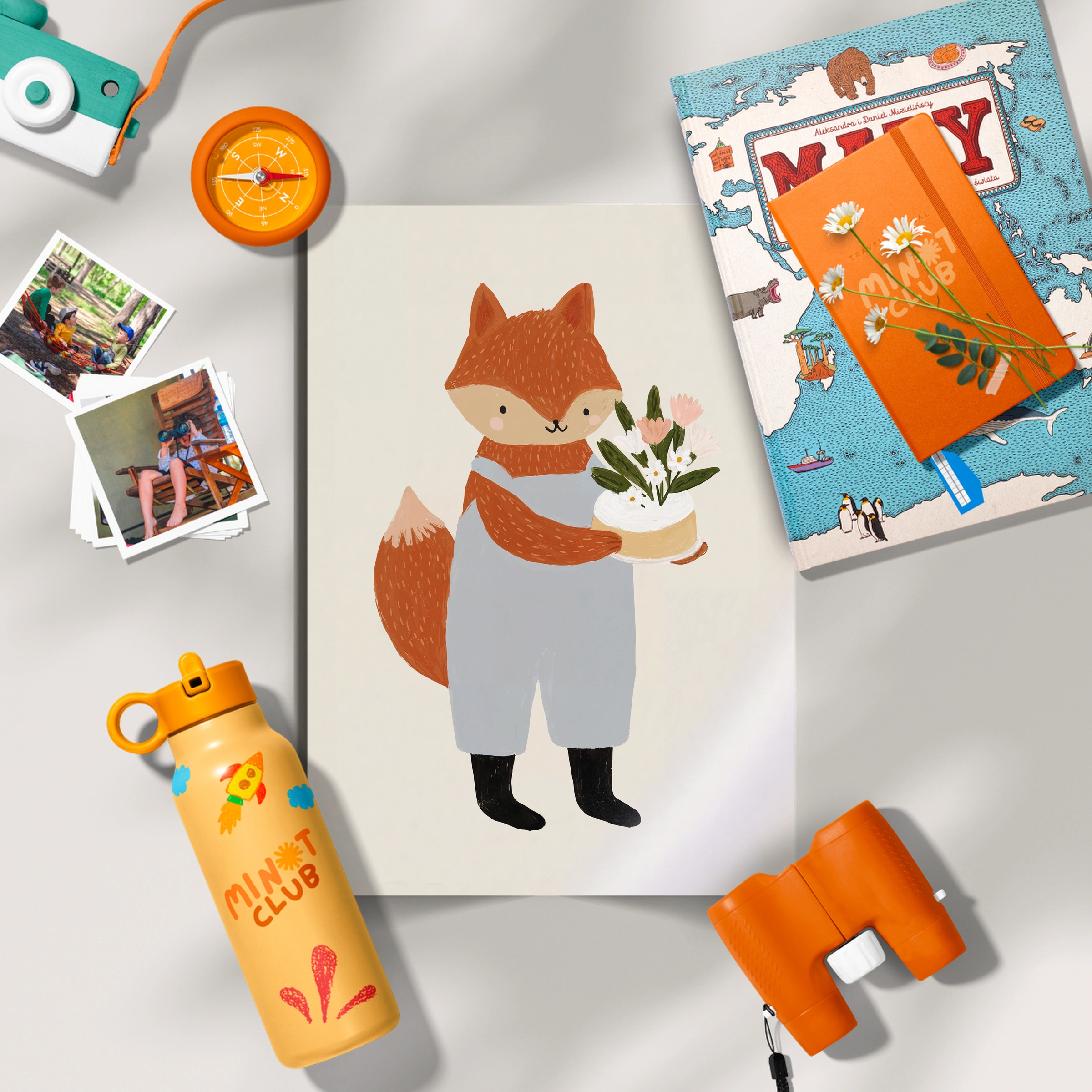 Foxes in Love Nursery Print