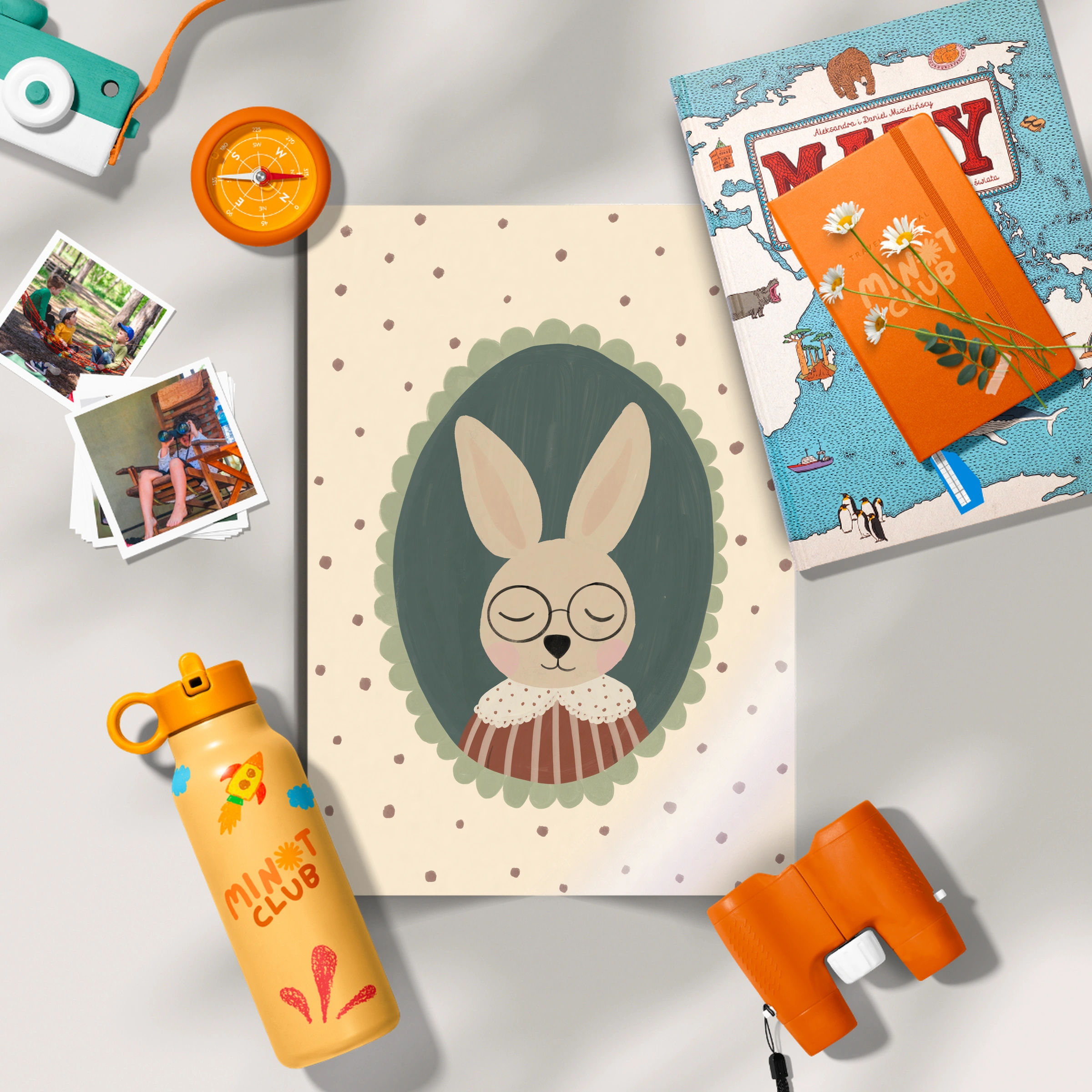 Framed Bunny Nursery Print