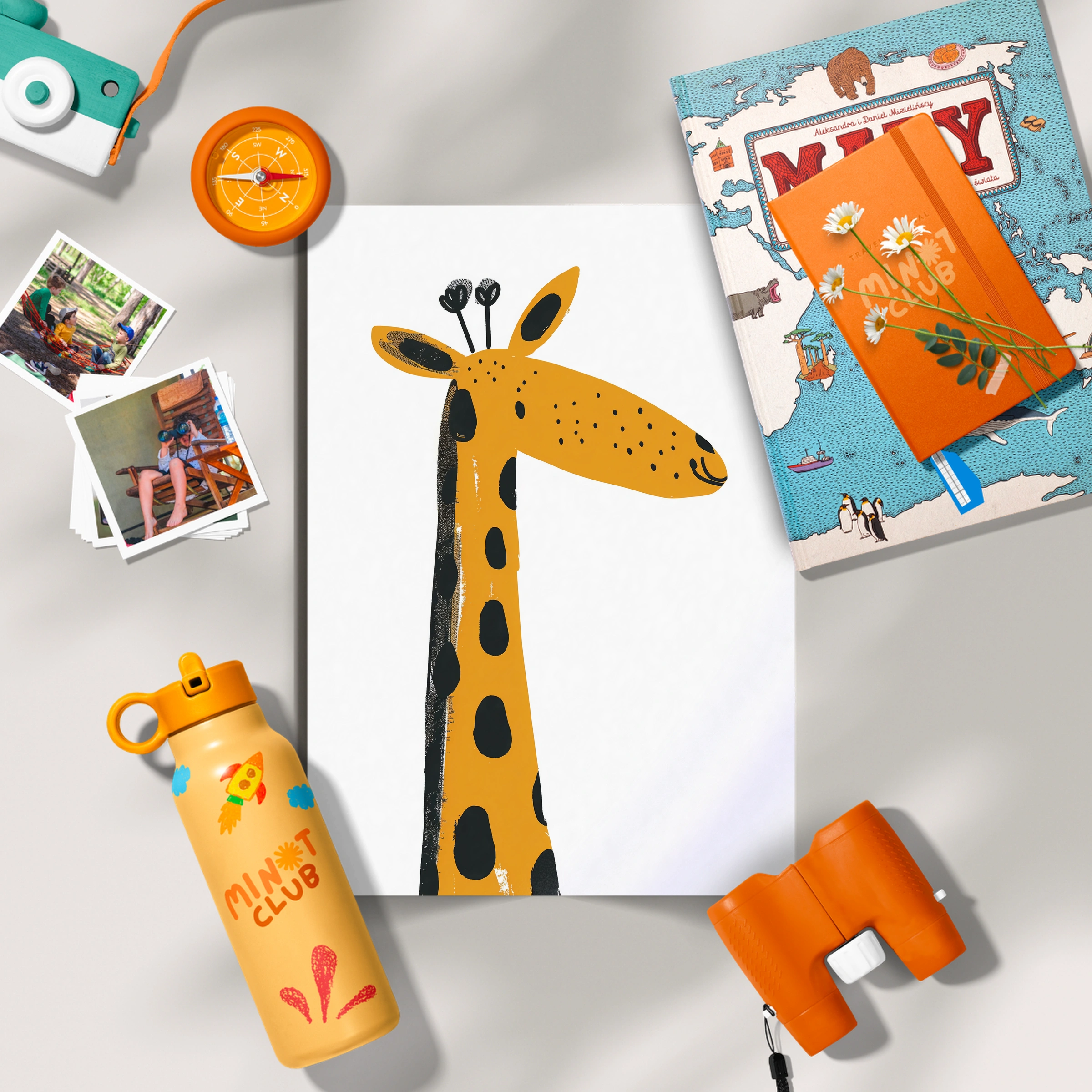 Friendly Giraffe Nursery Print