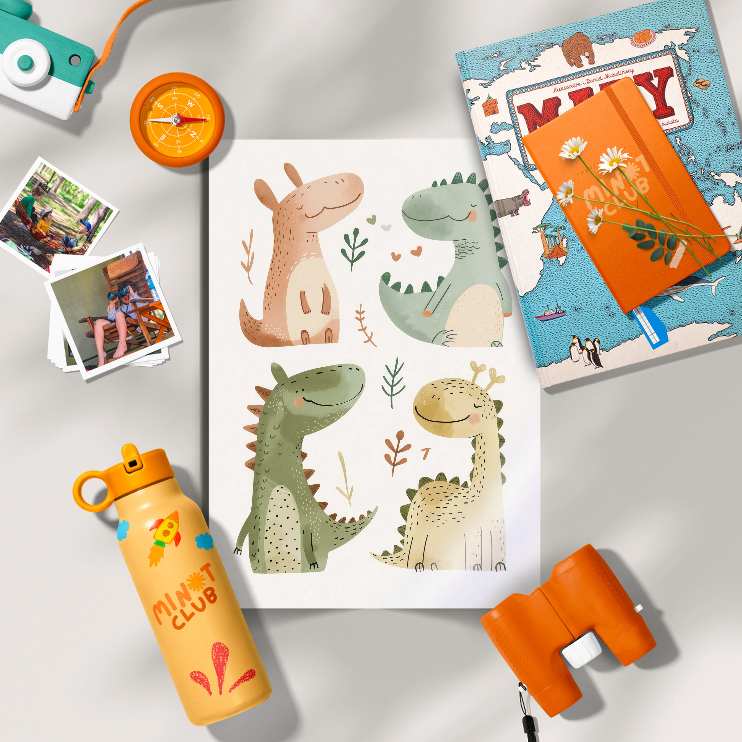 Friendly Green Dragon Nursery Print
