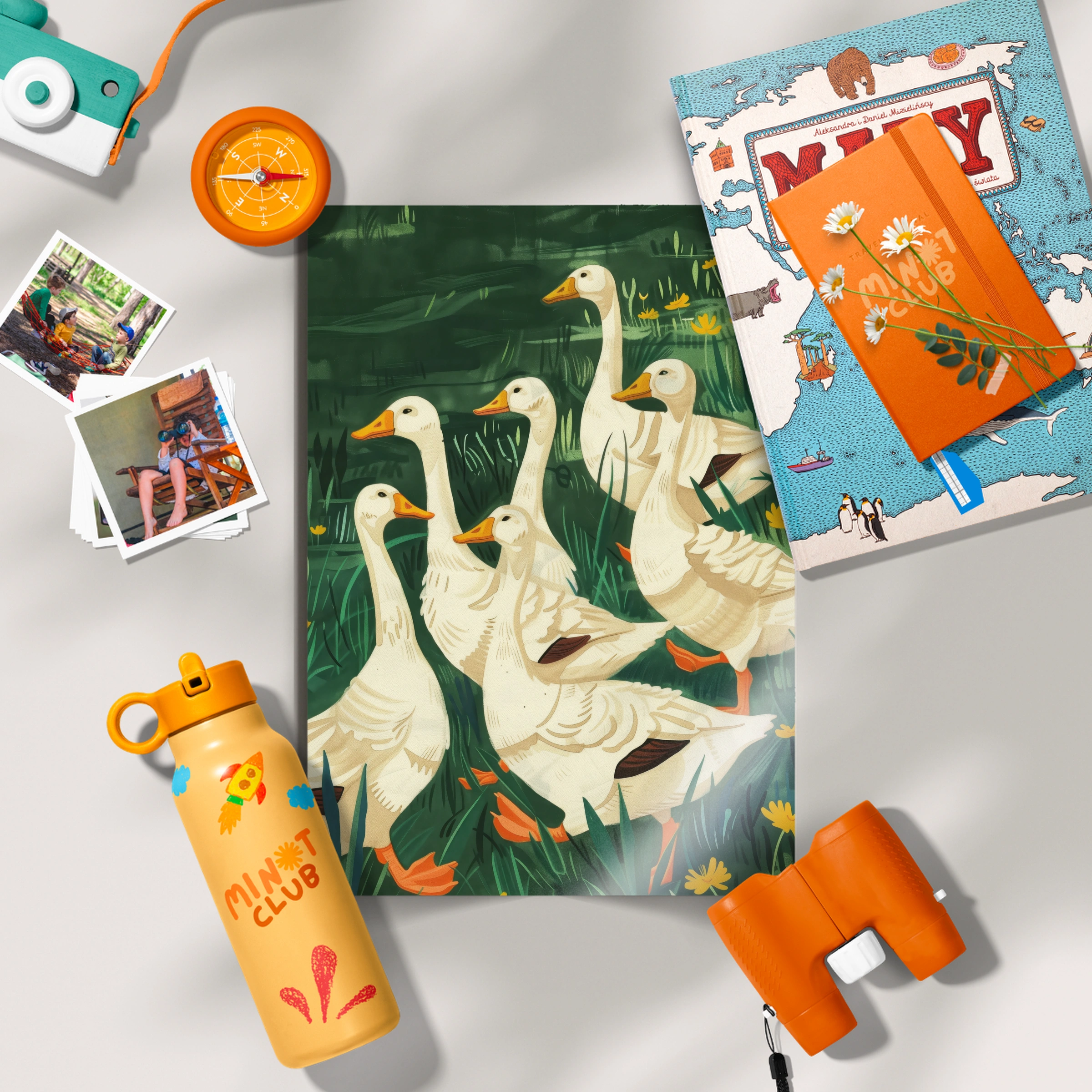 Geese in the Meadow Nursery Print
