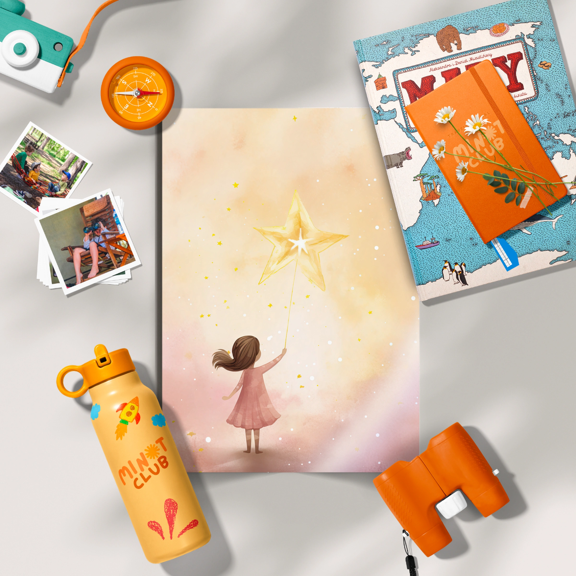 Girl and a Star Nursery Print