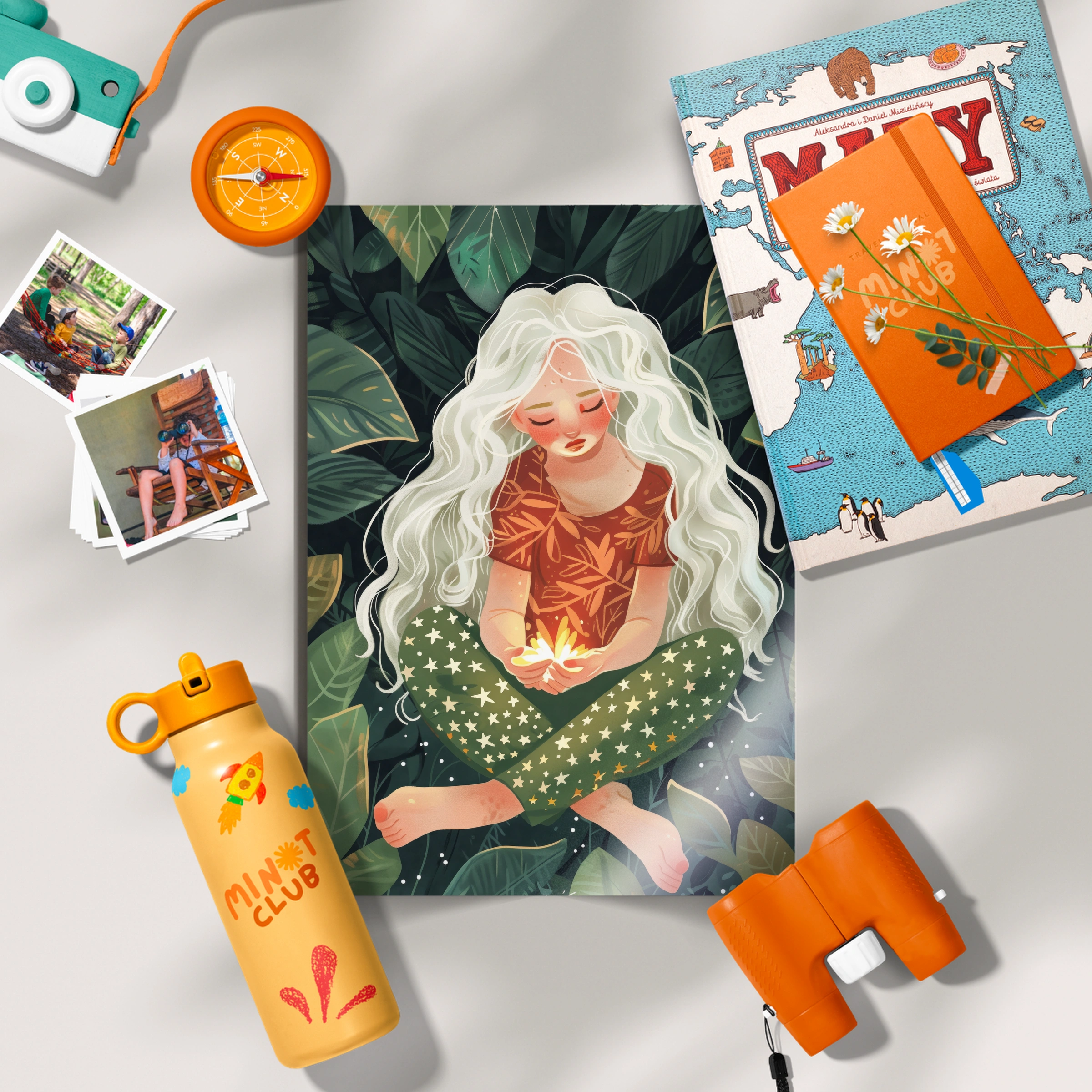 Girl and Fireflies Nursery Print