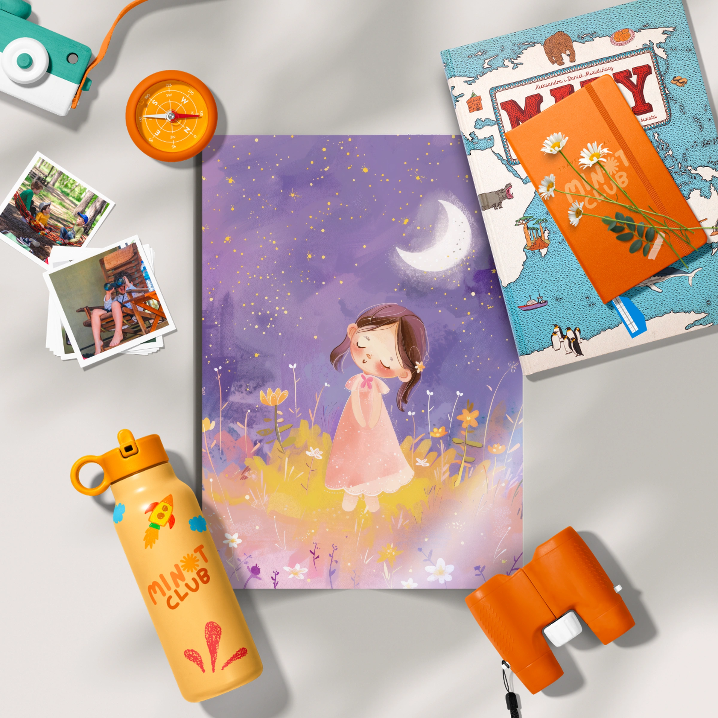 Girl in a Meadow Nursery Print